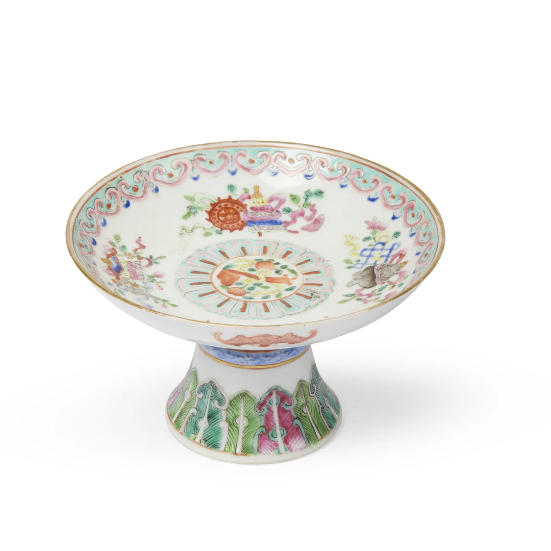 [PRIVATE COLLECTION, LONDON] CHINESE FAMILLE ROSE 'BUDDHIST EMBLEM'