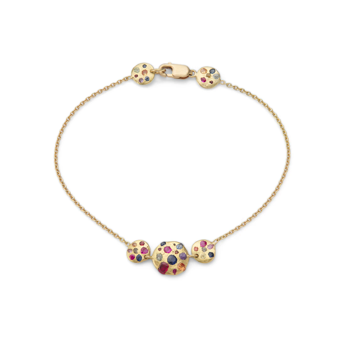 Polly Wales: A gold and gem-set 'Rainbow' bracelet, 2015