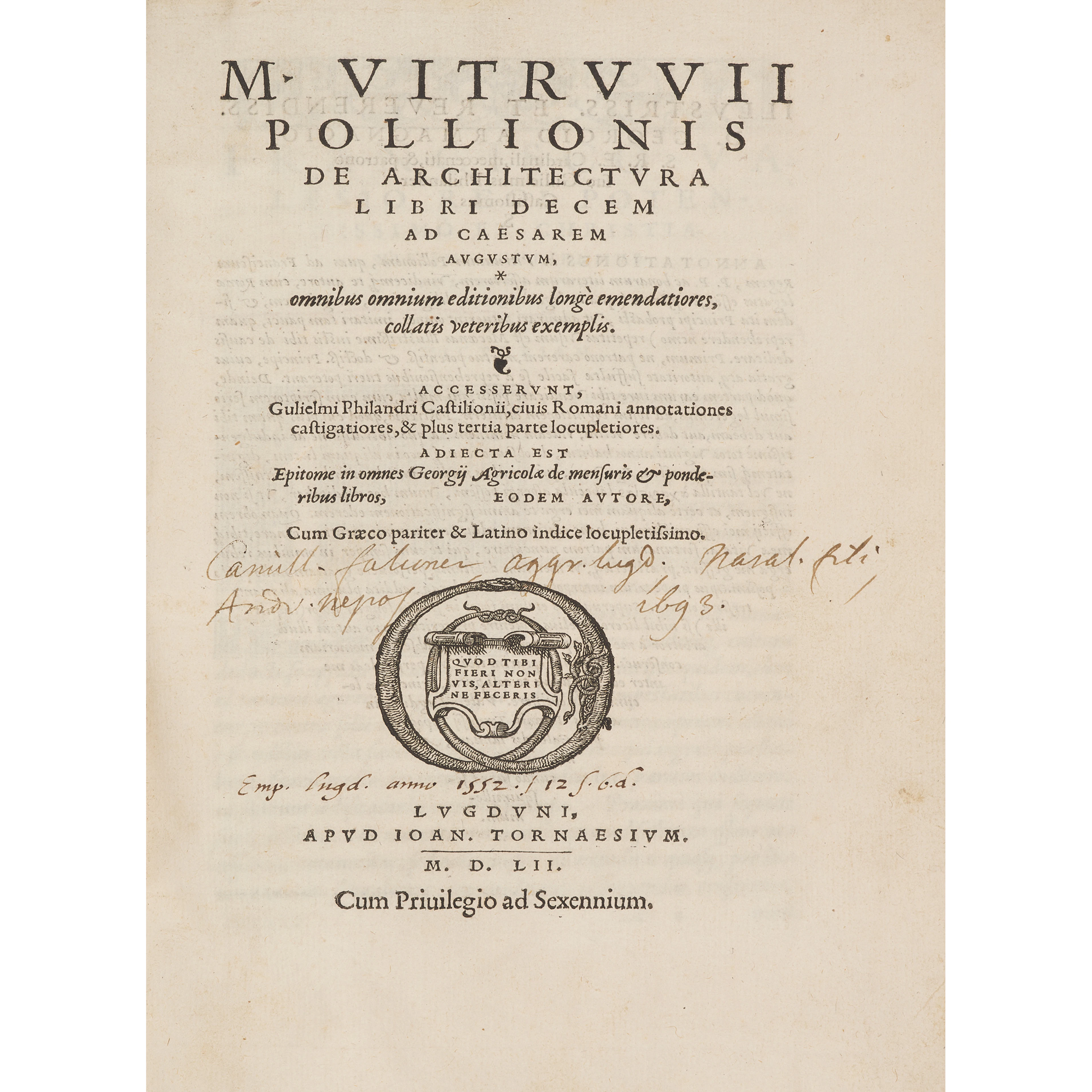 Vitruvius Pollio, Marcus