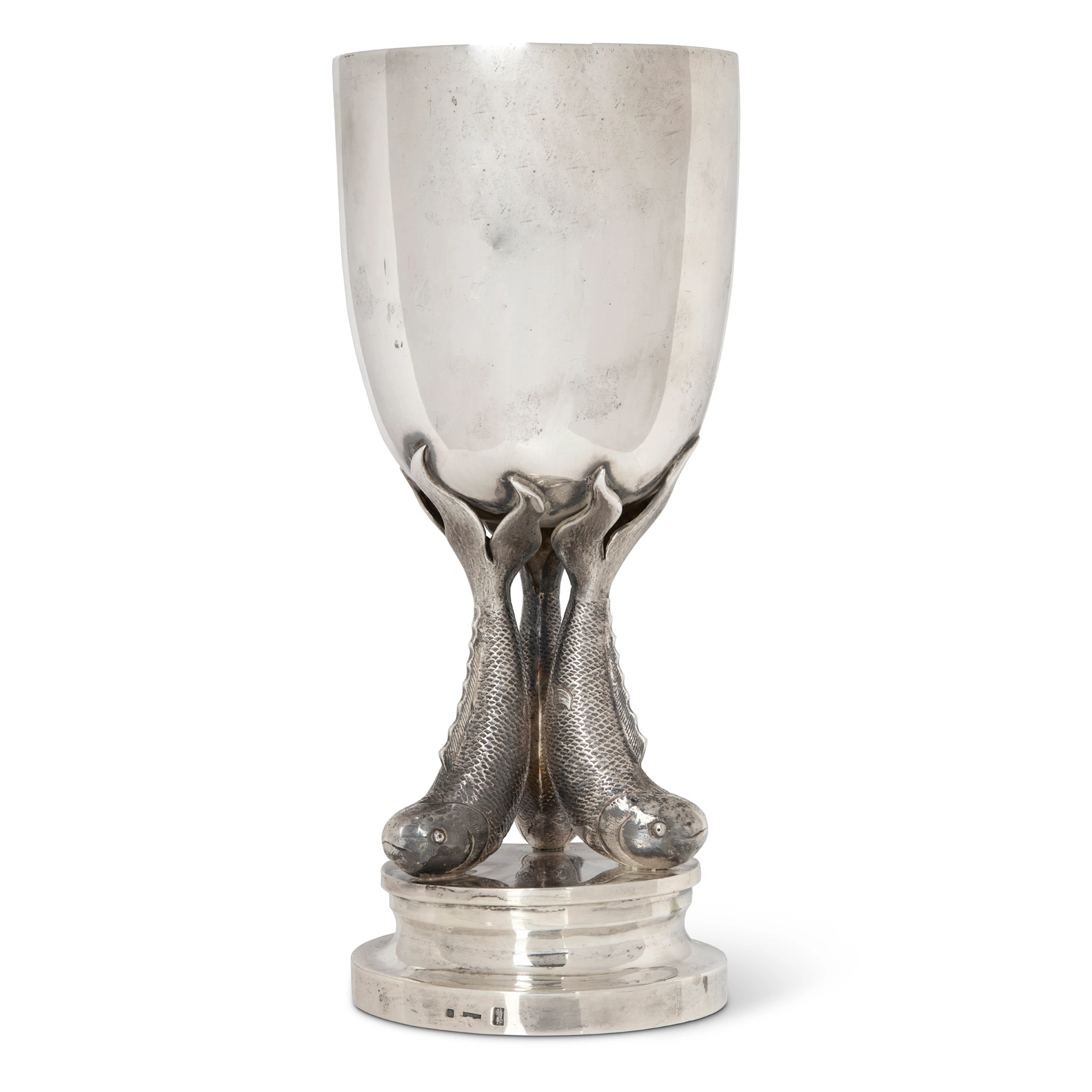 [PROPERTY OF A GENTLEMAN IN ENGLAND] CHINESE EXPORT SILVER 'FISH' GOBLET