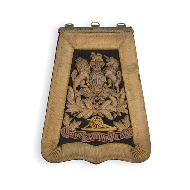 VICTORIAN ROYAL ARTILLERY OFFICER’S FULL DRESS EMBROIDERED SABRETACHE