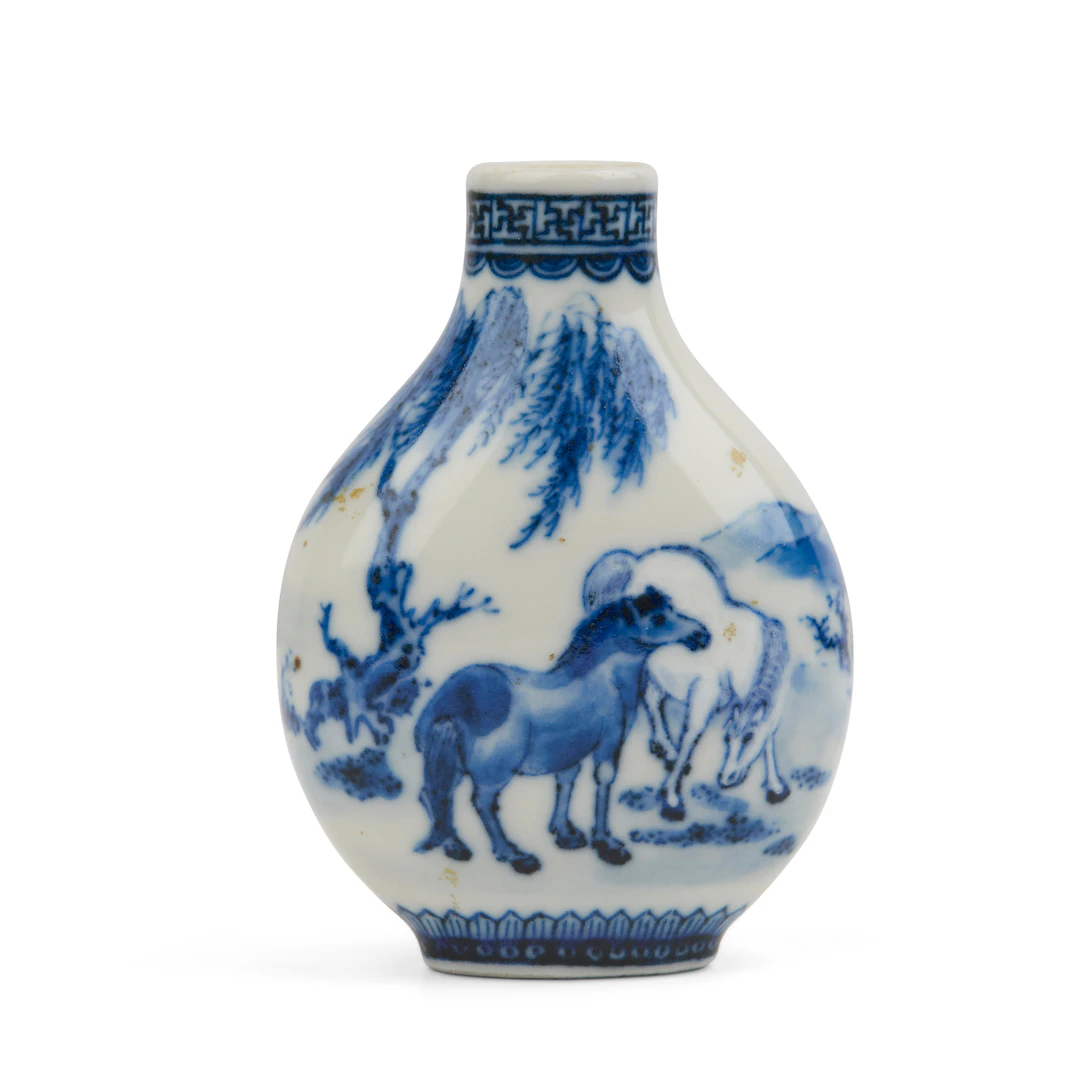 [PRIVATE SCOTTISH COLLECTION, GLASGOW] CHINESE BLUE AND WHITE 'HORSE'