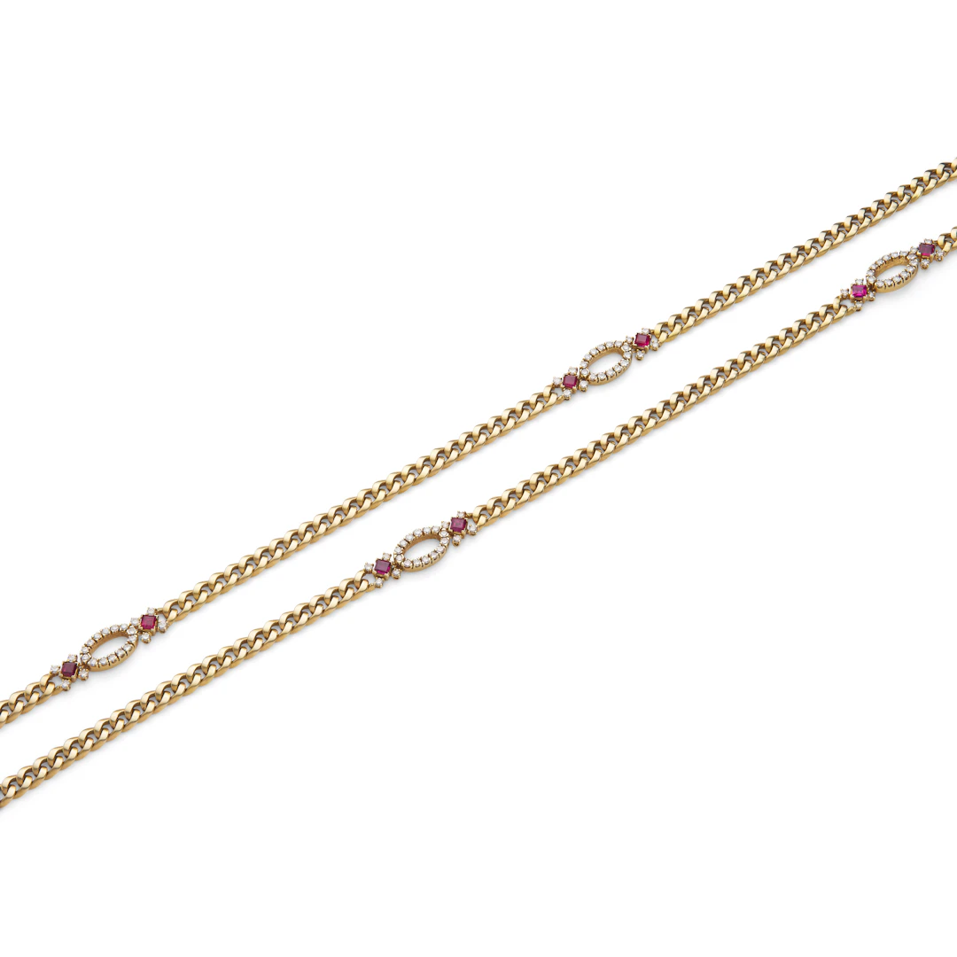 Graff: A ruby and diamond longchain, 1980