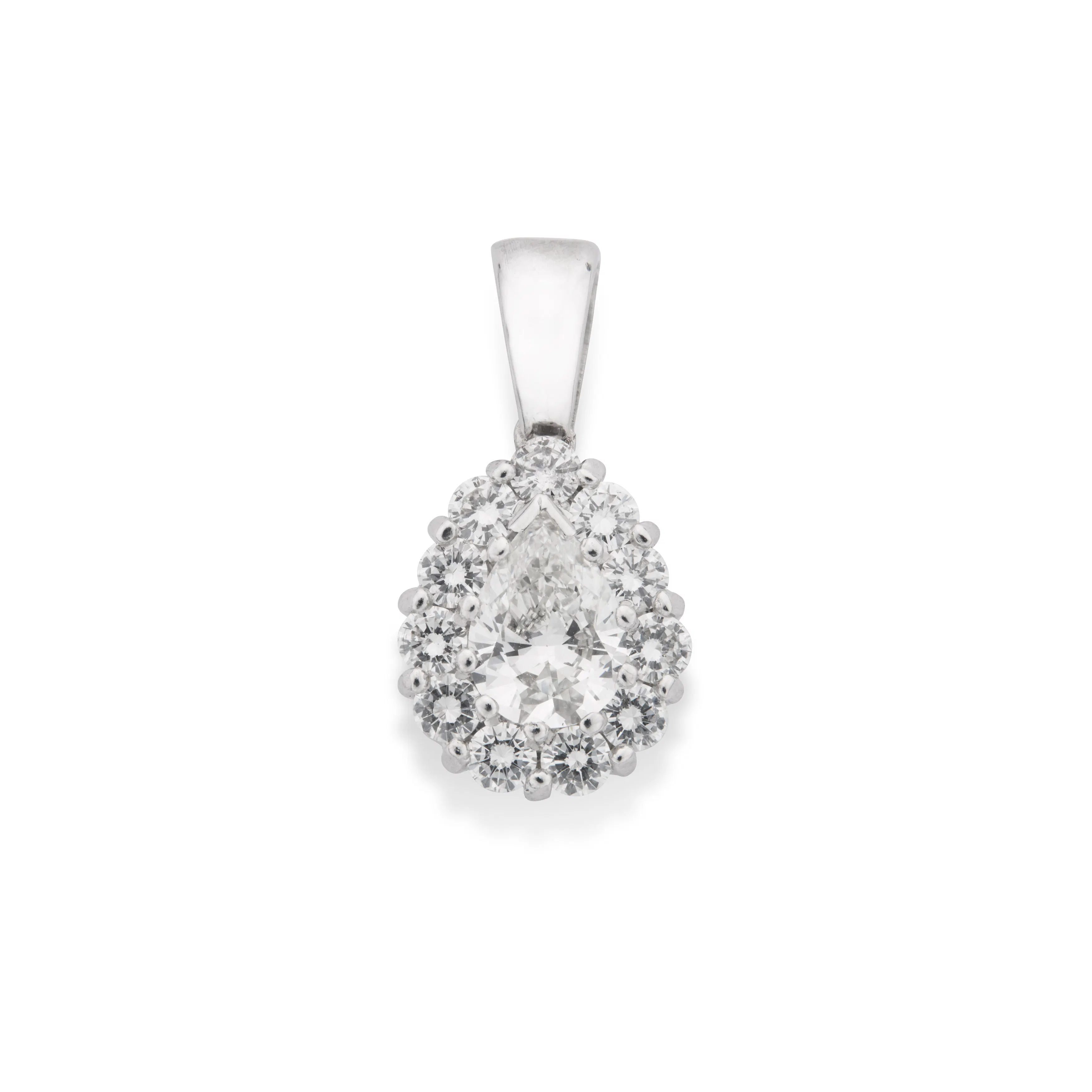 A diamond cluster pendant
