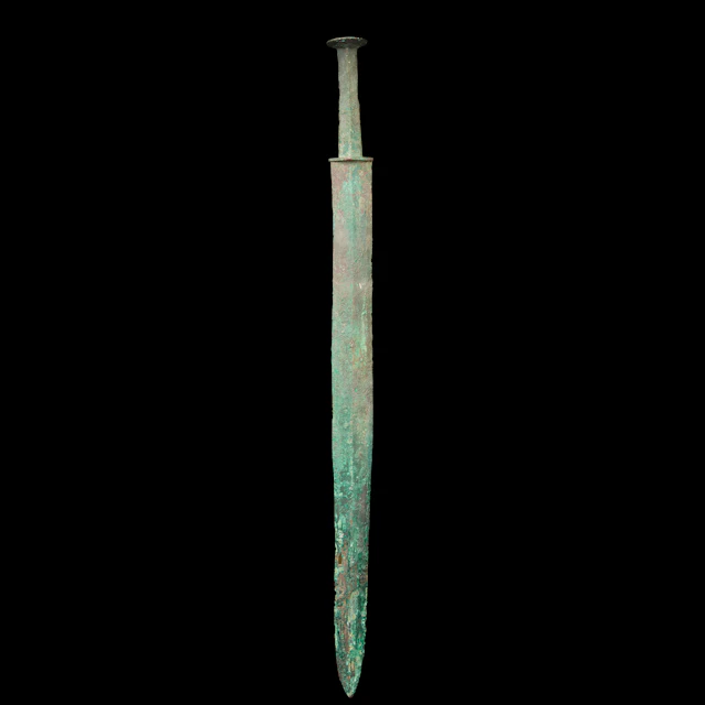 [COLLECTION OF PATRICK DAVID BIRDS] CHINESE BRONZE LONG SWORD