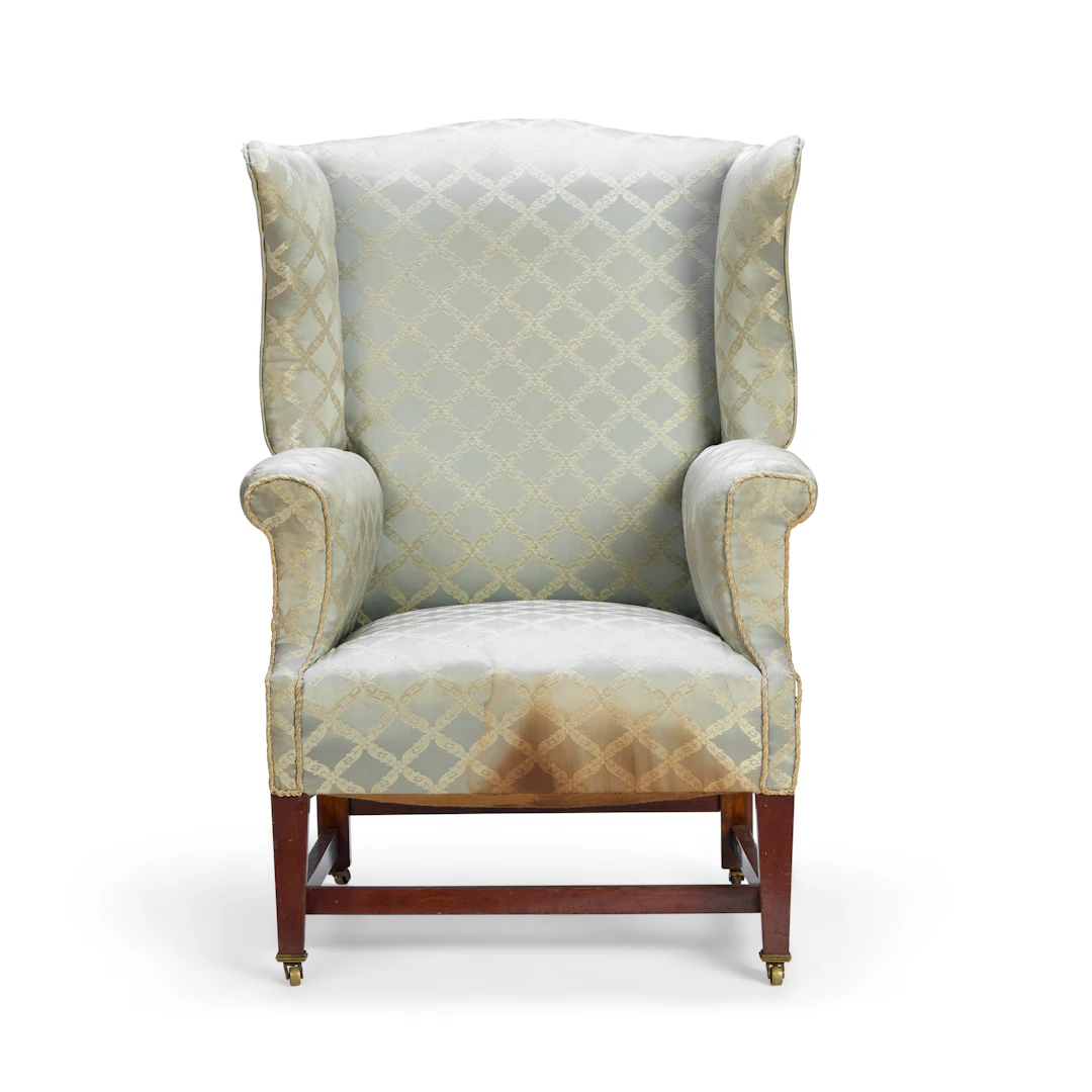 GEORGIAN STYLE WING ARMCHAIR