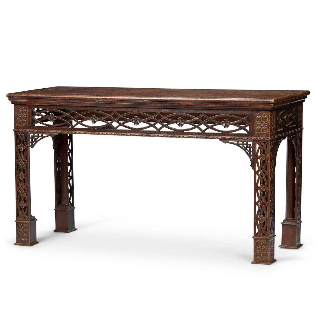 GEORGE III MAHOGANY 'CHINESE CHIPPENDALE' SIDE TABLE