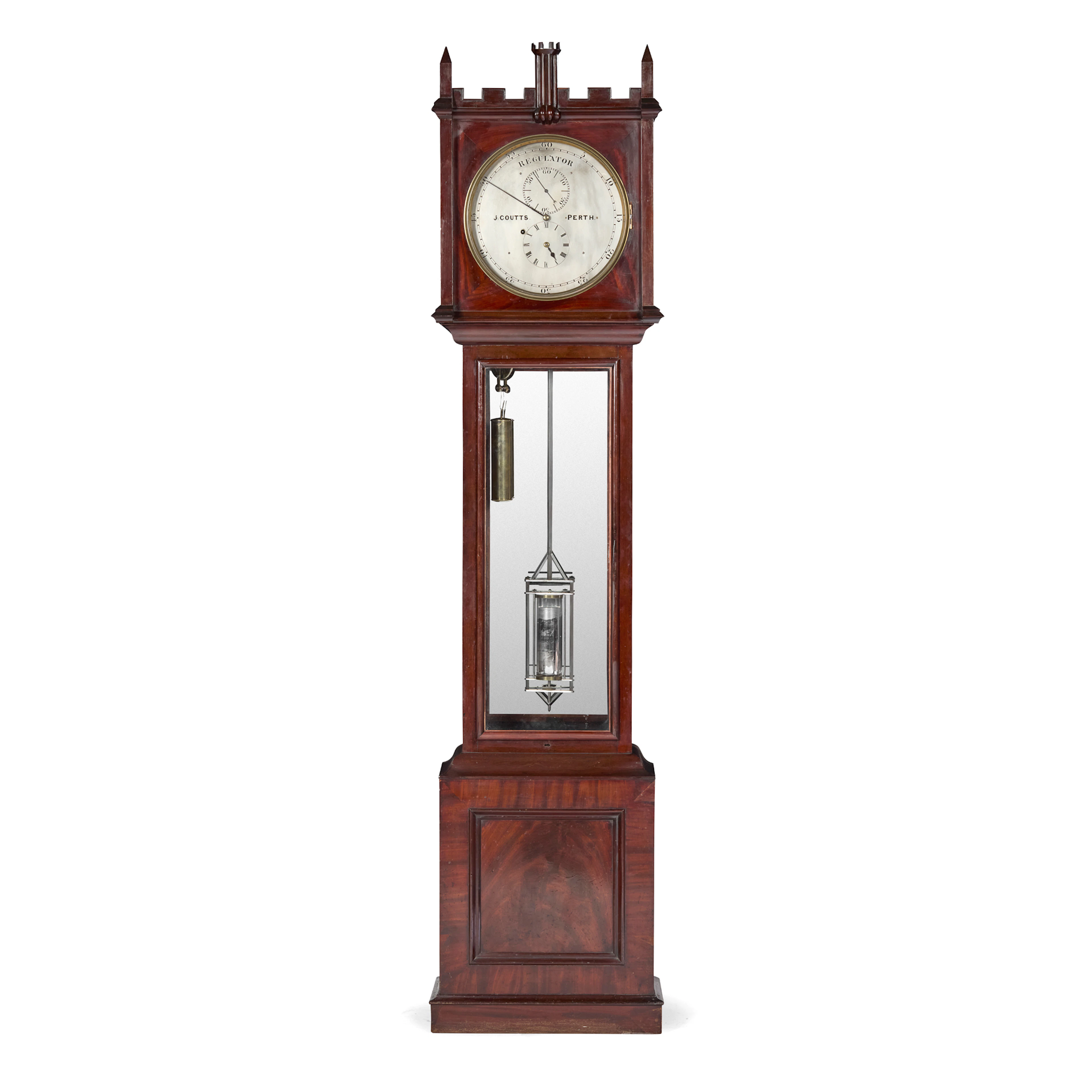 SCOTTISH WILLIAM IV / EARLY VICTORIAN MAHOGANY REGULATOR, JAMES COUTTS, PERTH