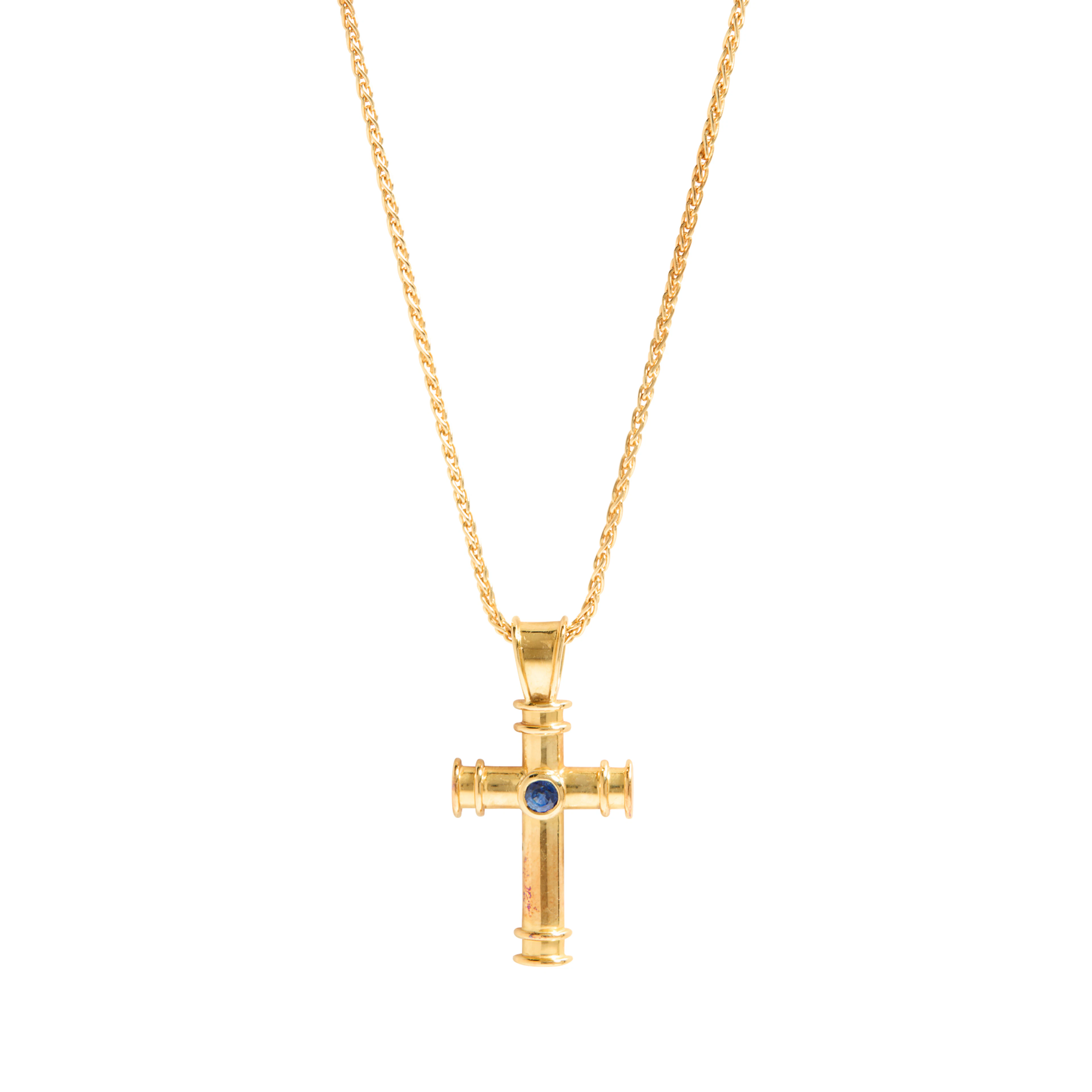 Theo Fennell: An 18ct gold diamond cross