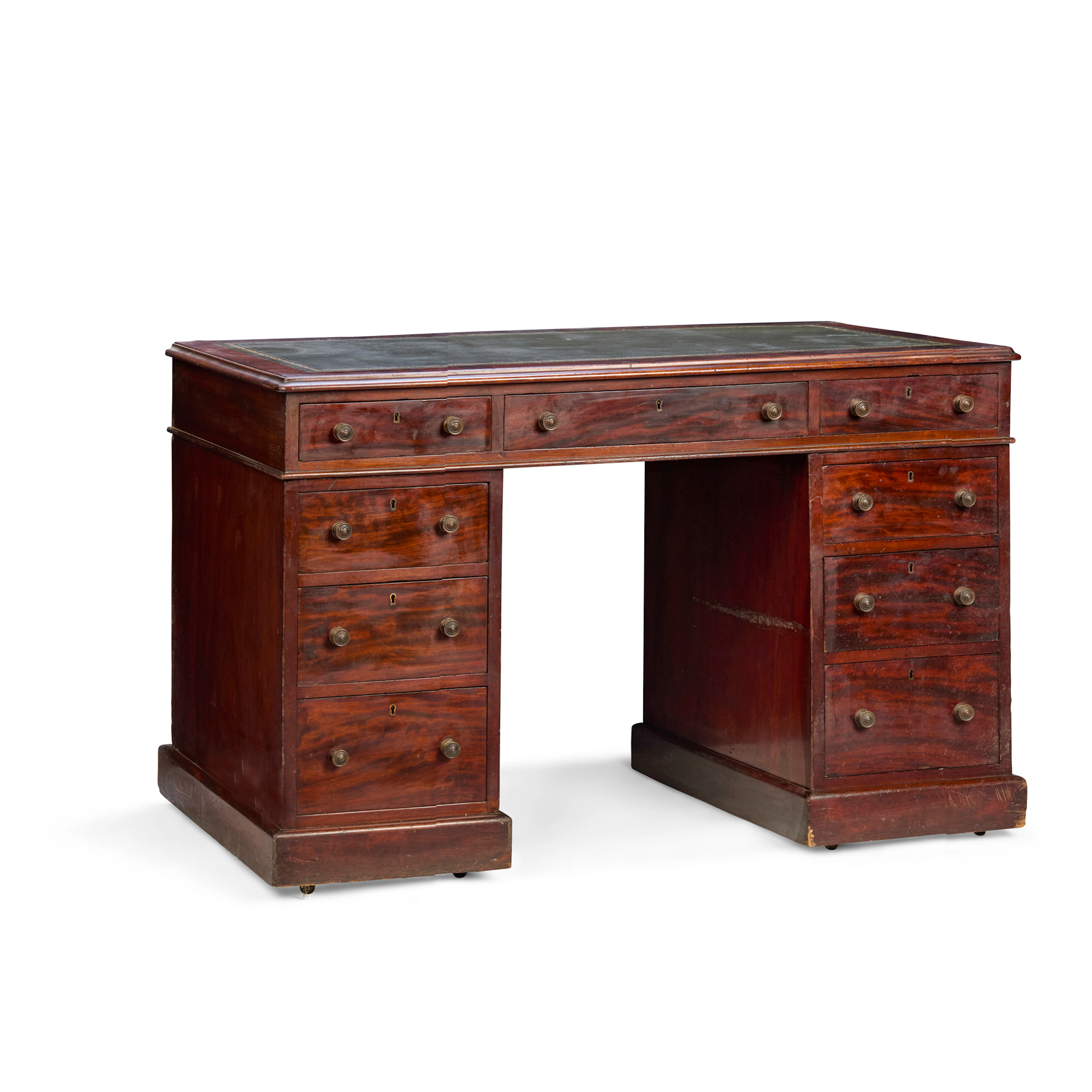 WILLIAM IV MAHOGANY PEDESTAL DESK