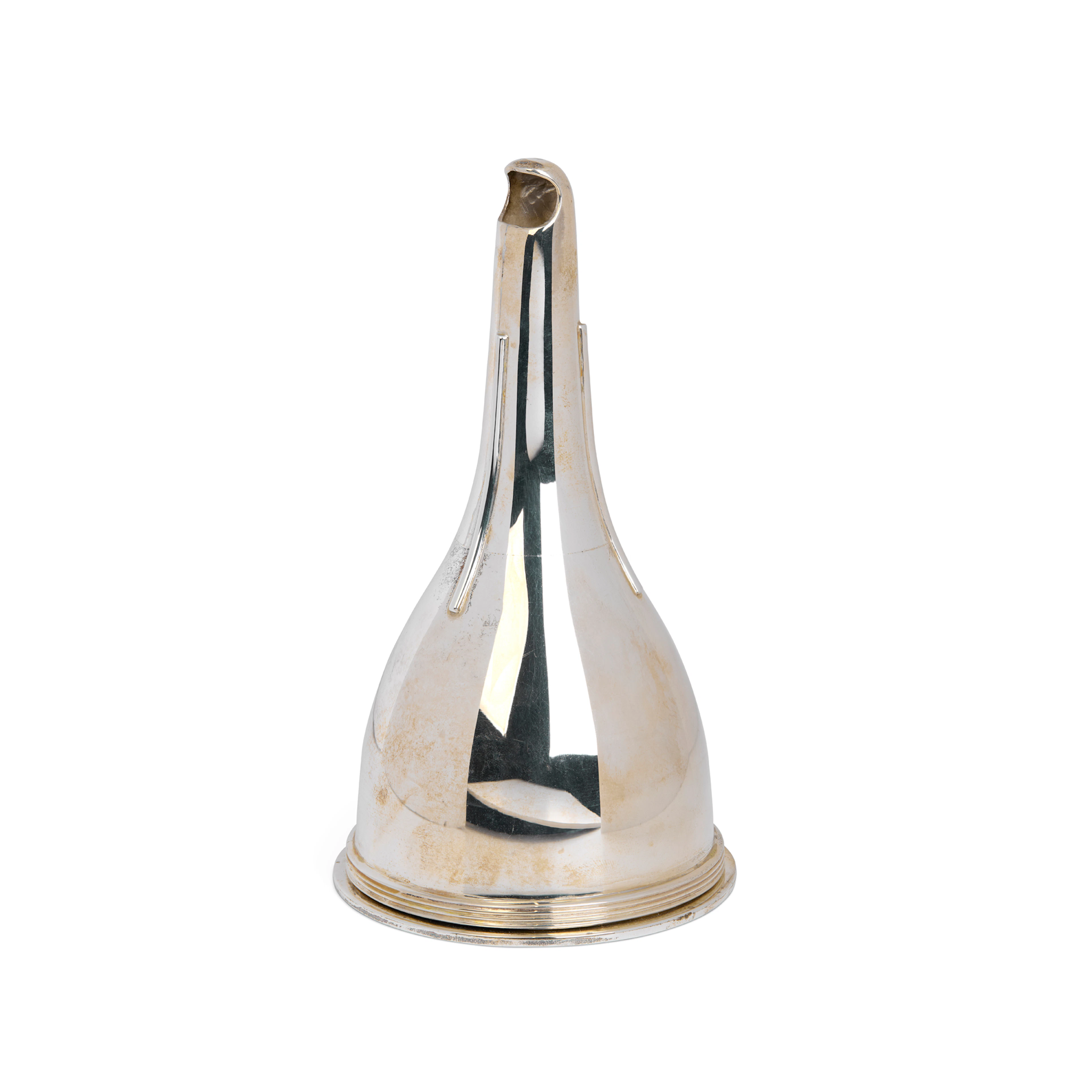 CONTEMPORARY SILVER WINE FUNNEL