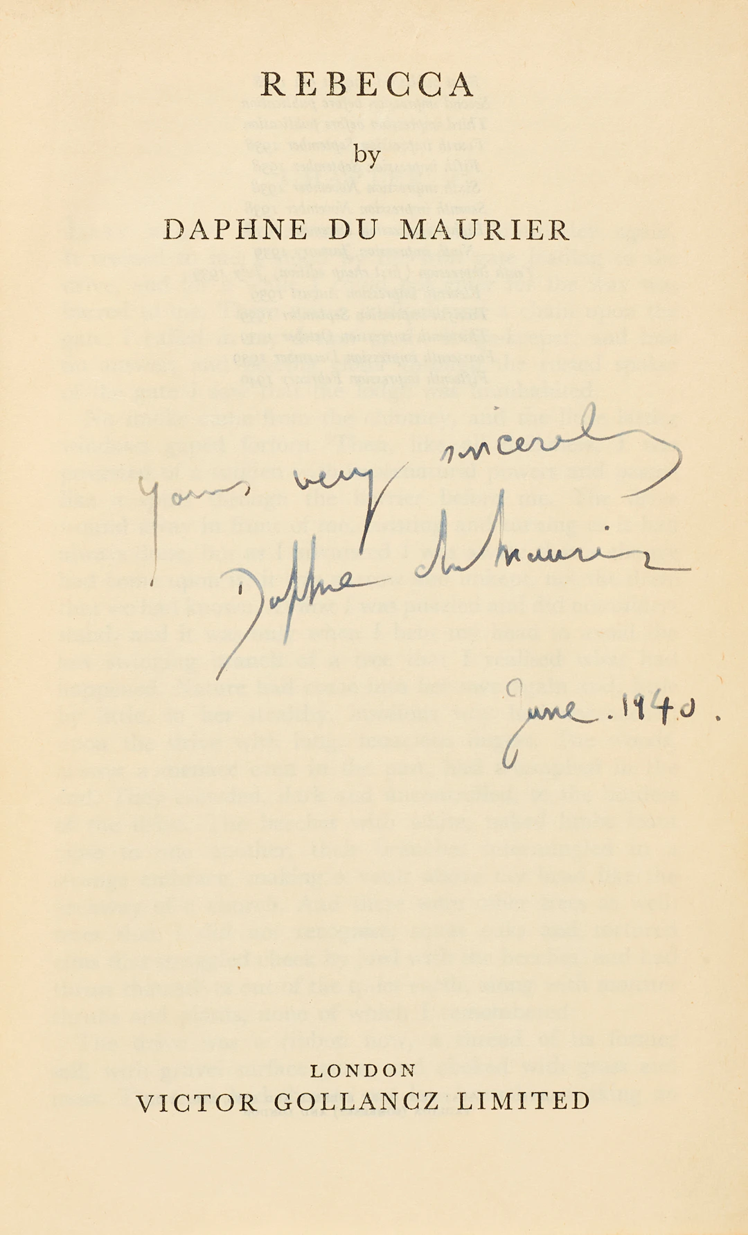Du Maurier, Daphne (1907-1989)
