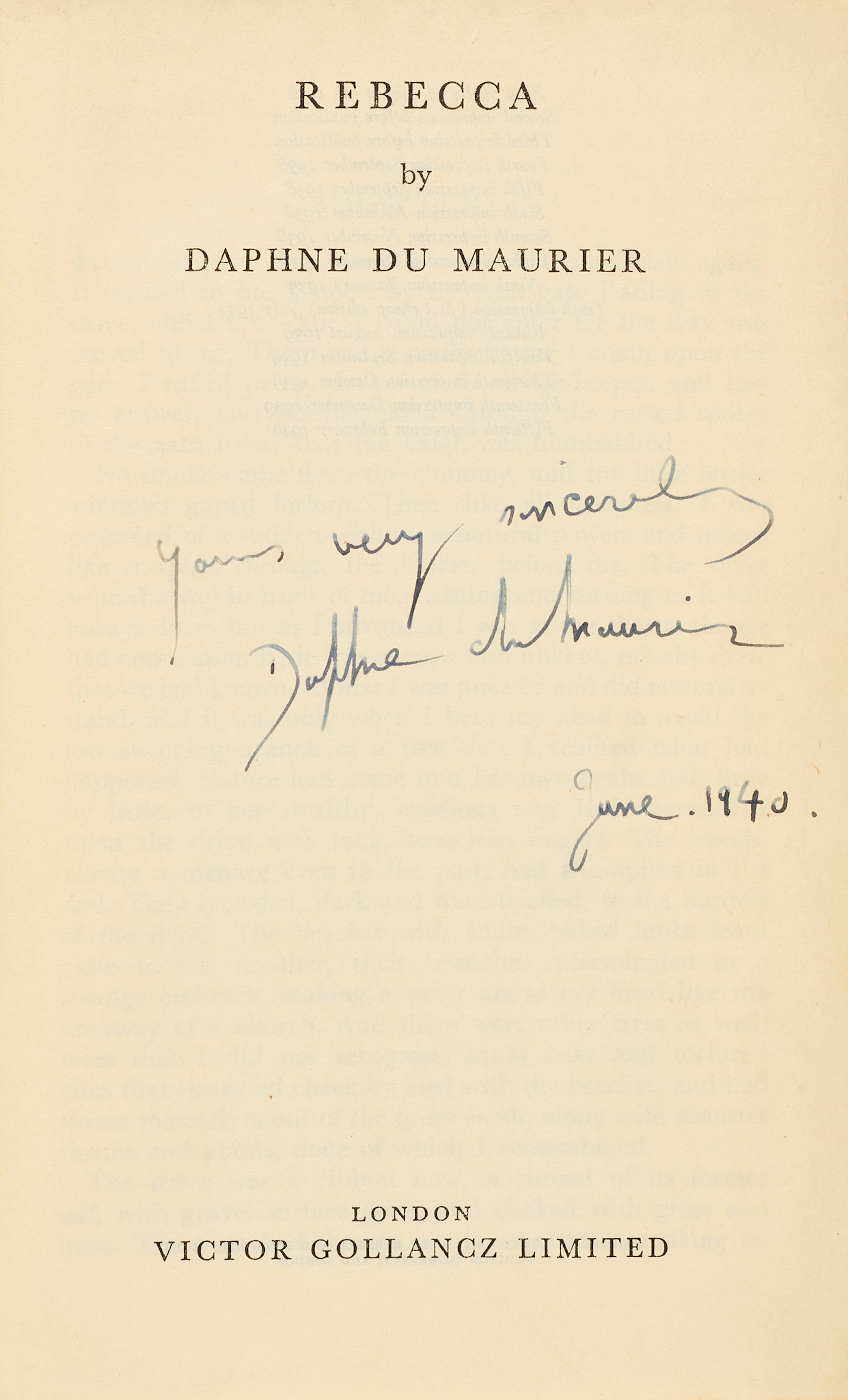 Du Maurier, Daphne (1907-1989)