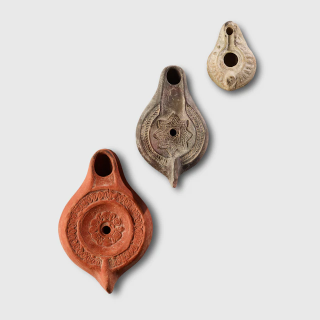 TRIO OF OIL LAMPS