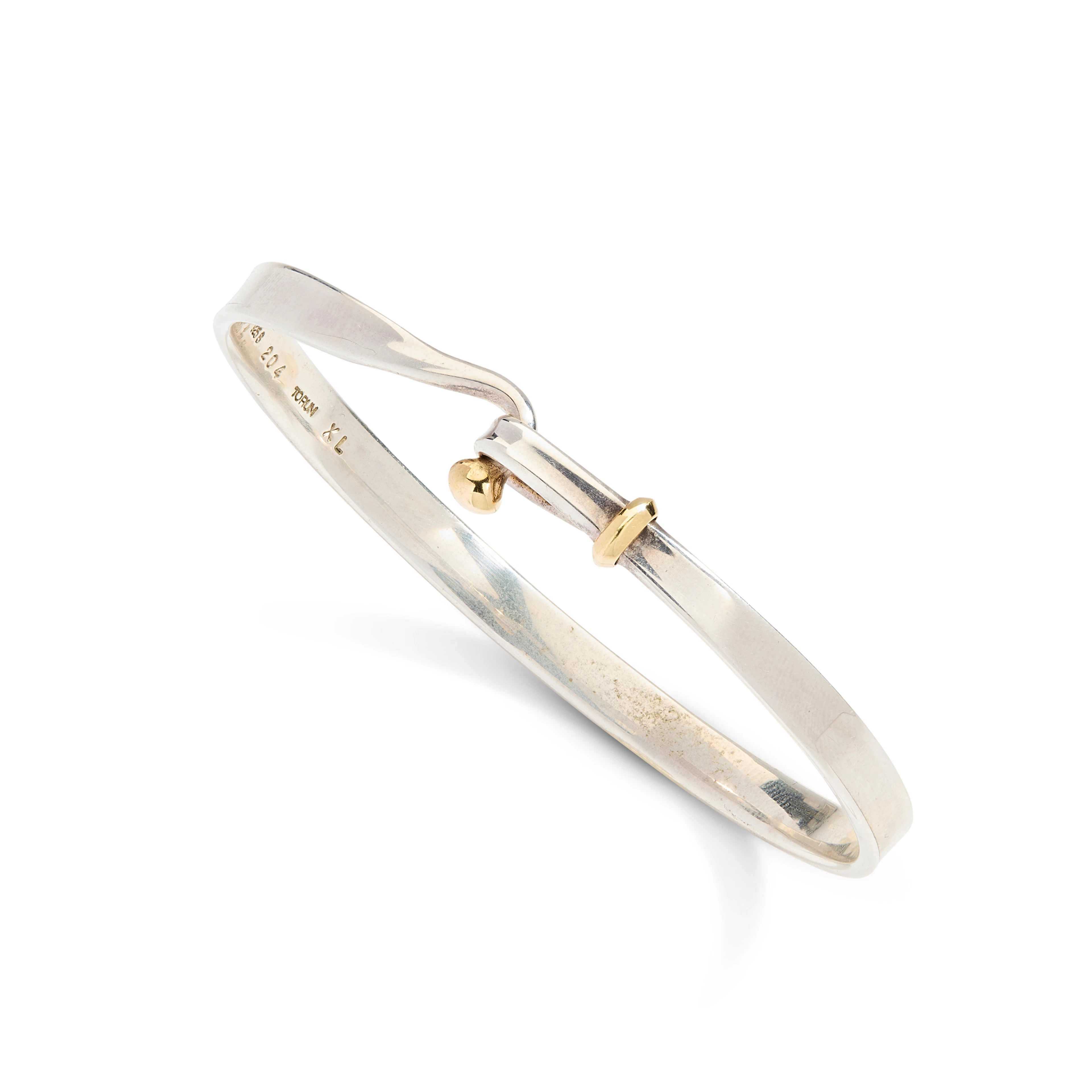 Vivianna Torun for Georg Jensen: A silver and gold 'Torun' bangle