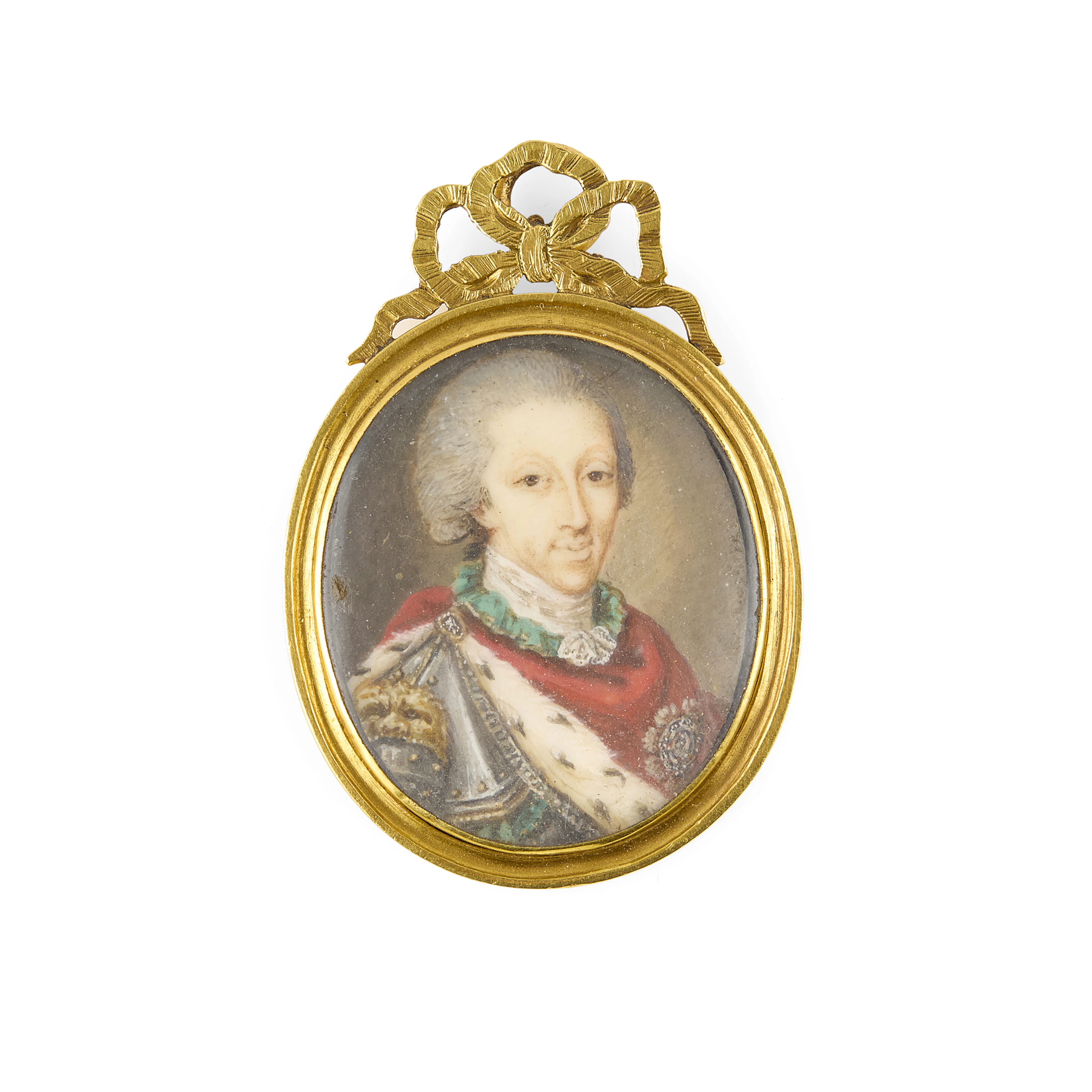 A PORTRAIT MINIATURE OF CHARLES EMMANUEL IV KING OF SARDINIA