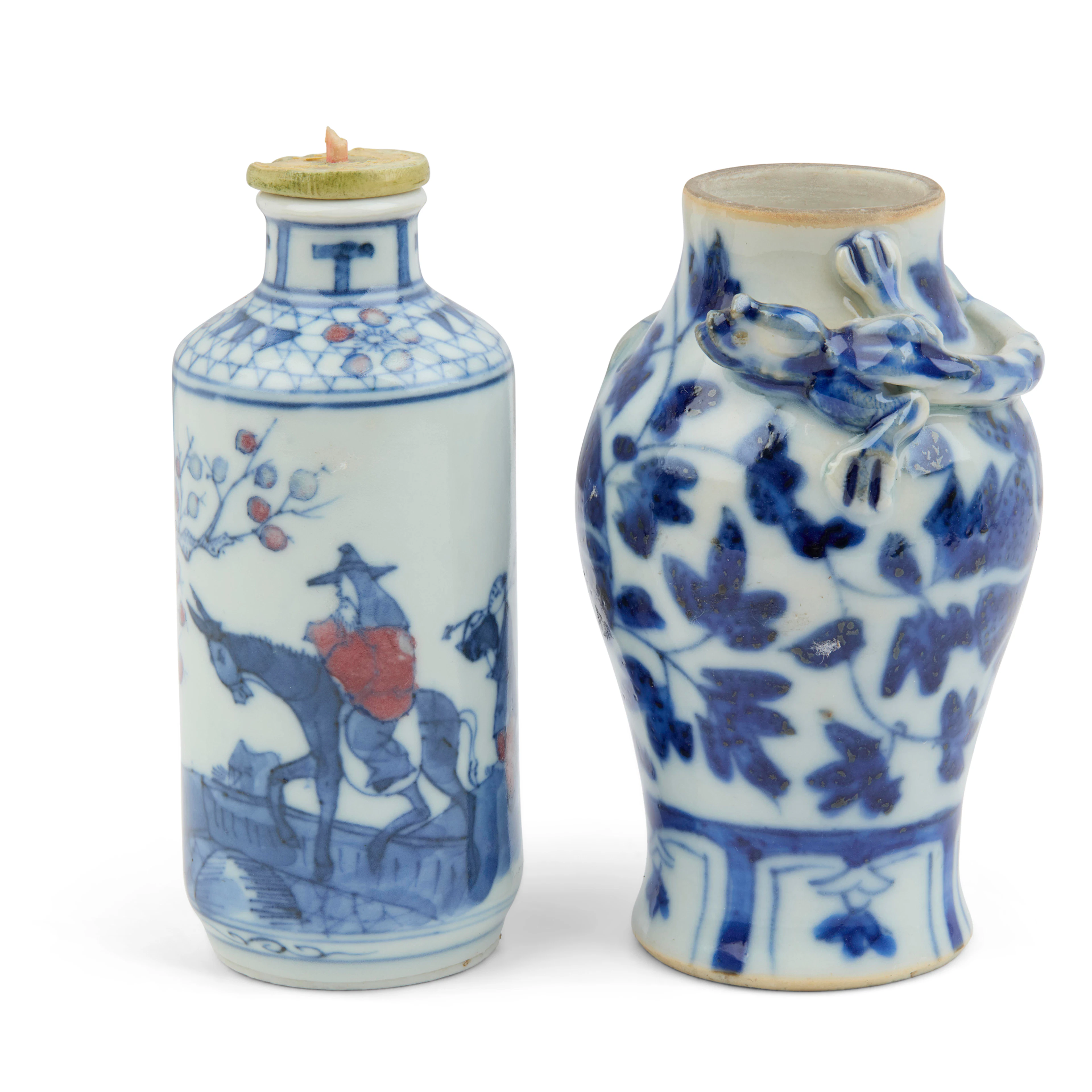 TWO CHINESE BLUE AND WHITE WARES
