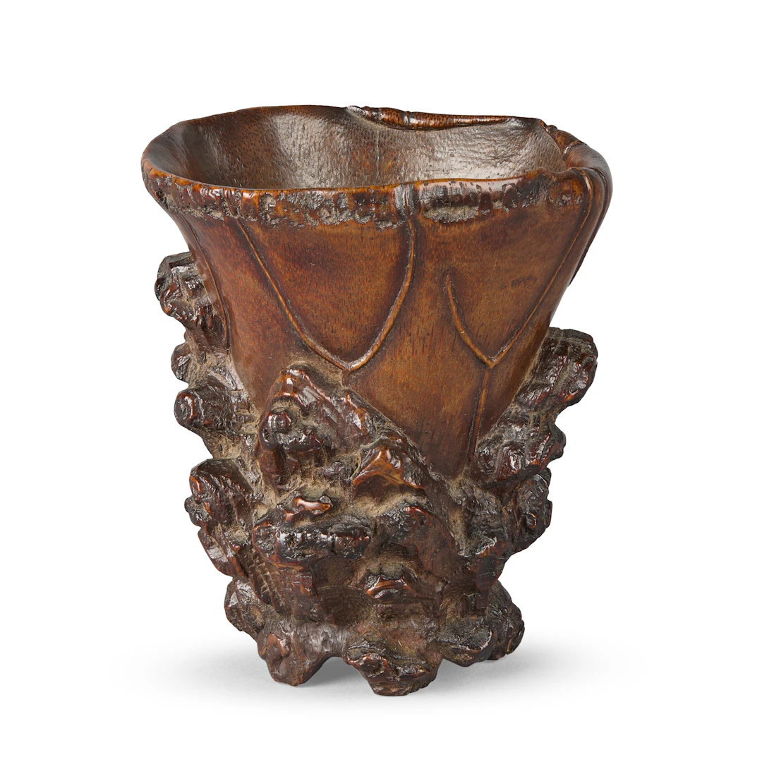 [PRIVATE COLLECTION OF SCHOLAR'S OBJECTS] CHINESE BAMBOO ROOT 'LOTUS