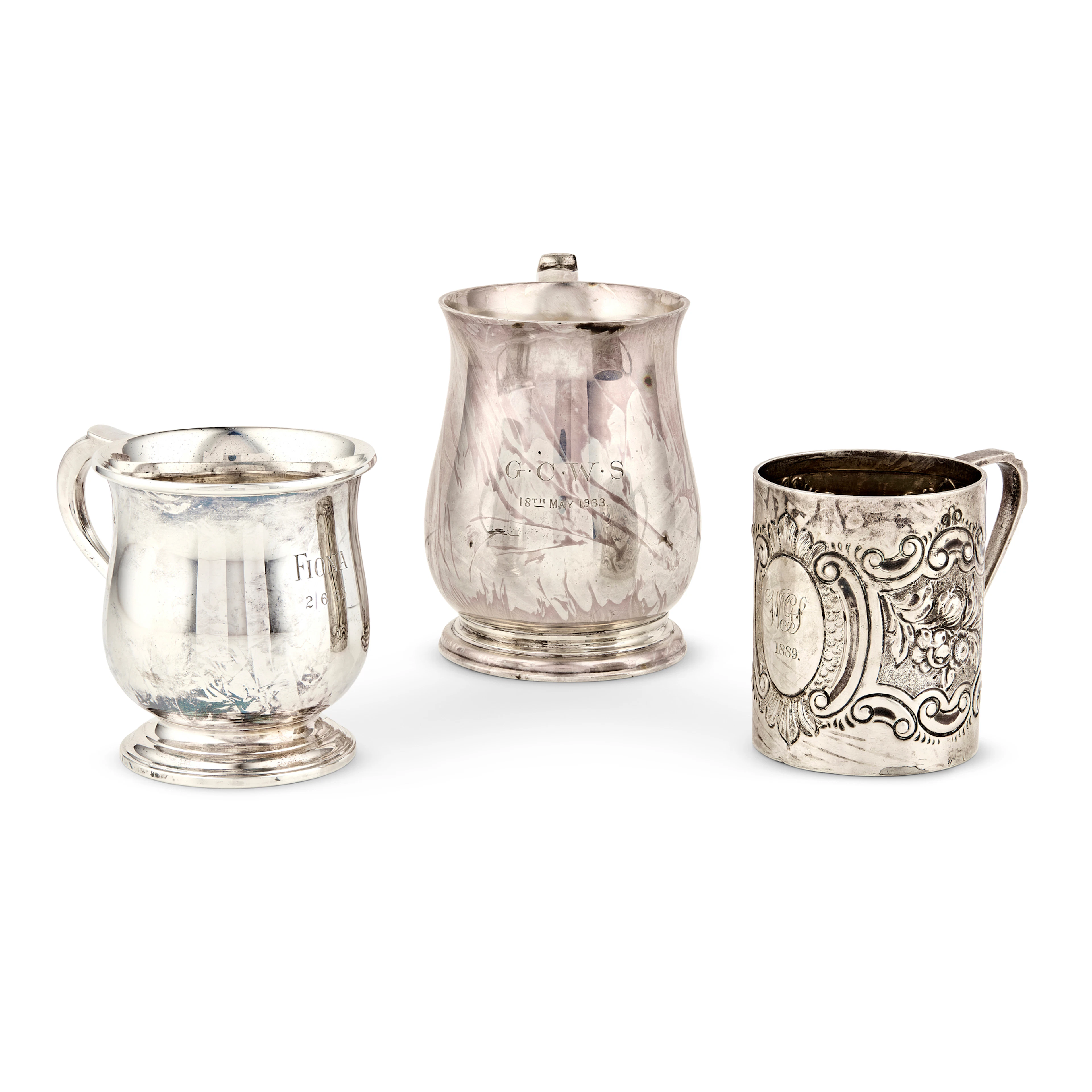 A COLLECTION OF THREE MUGS