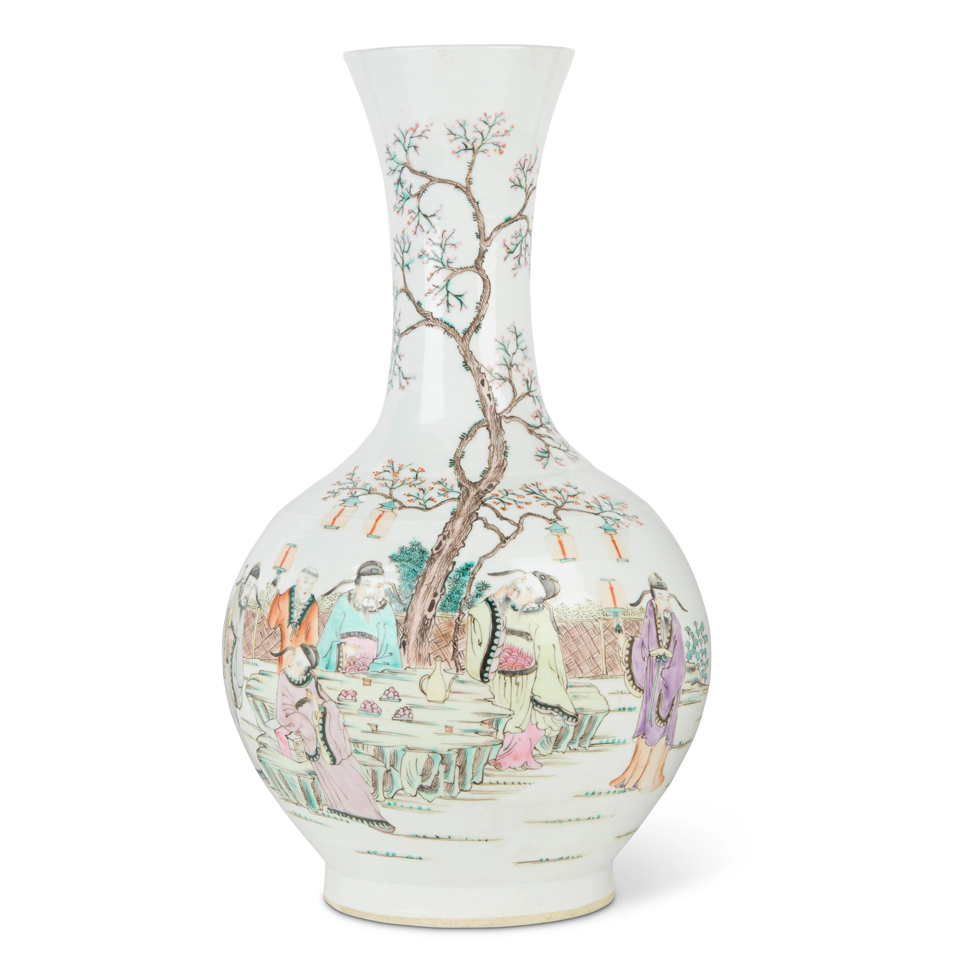 [PROPERTY OF A GENTLEMAN IN ENGLAND] CHINESE FAMILLE ROSE BOTTLE VASE