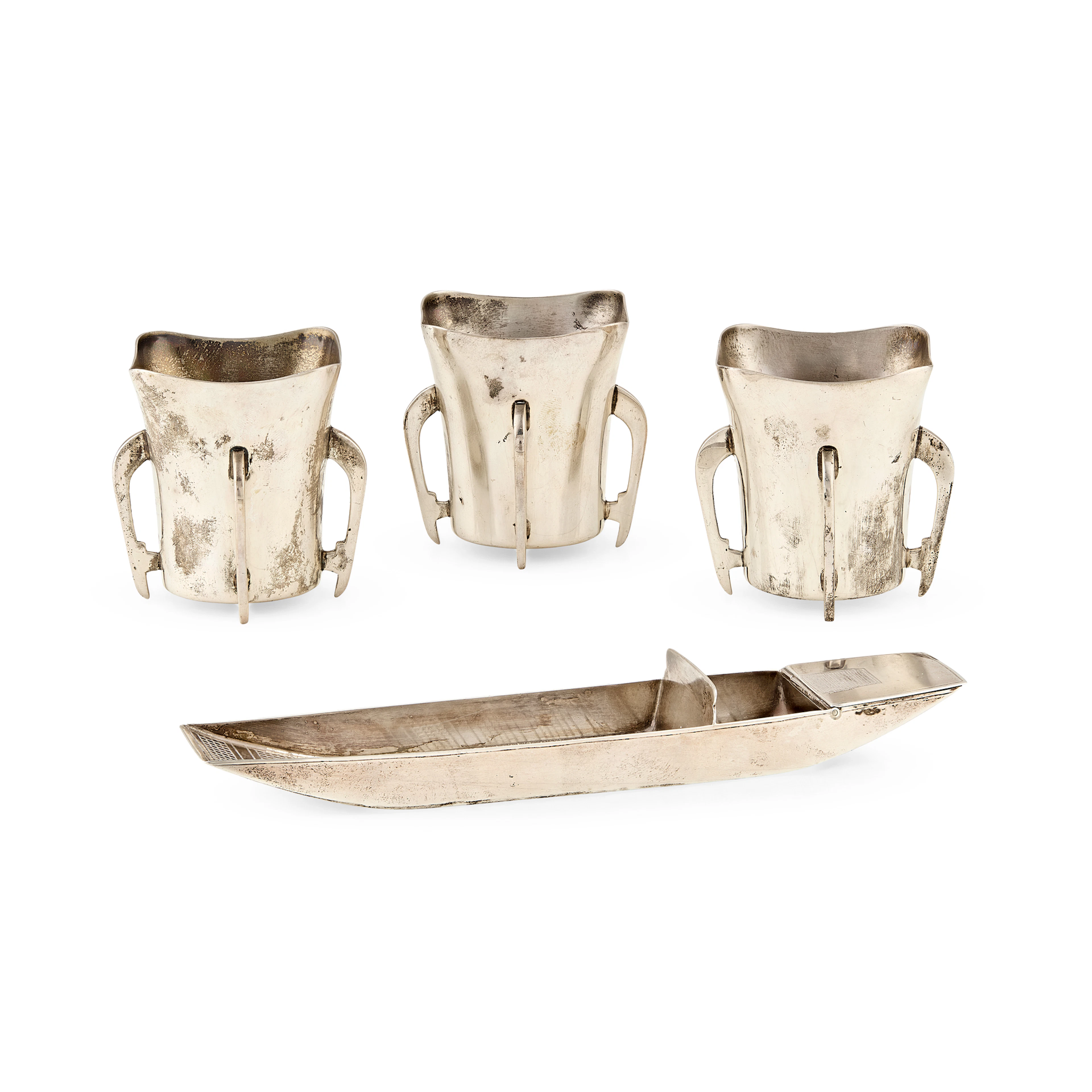A SET OF THREE CELTIC METHER CUPS