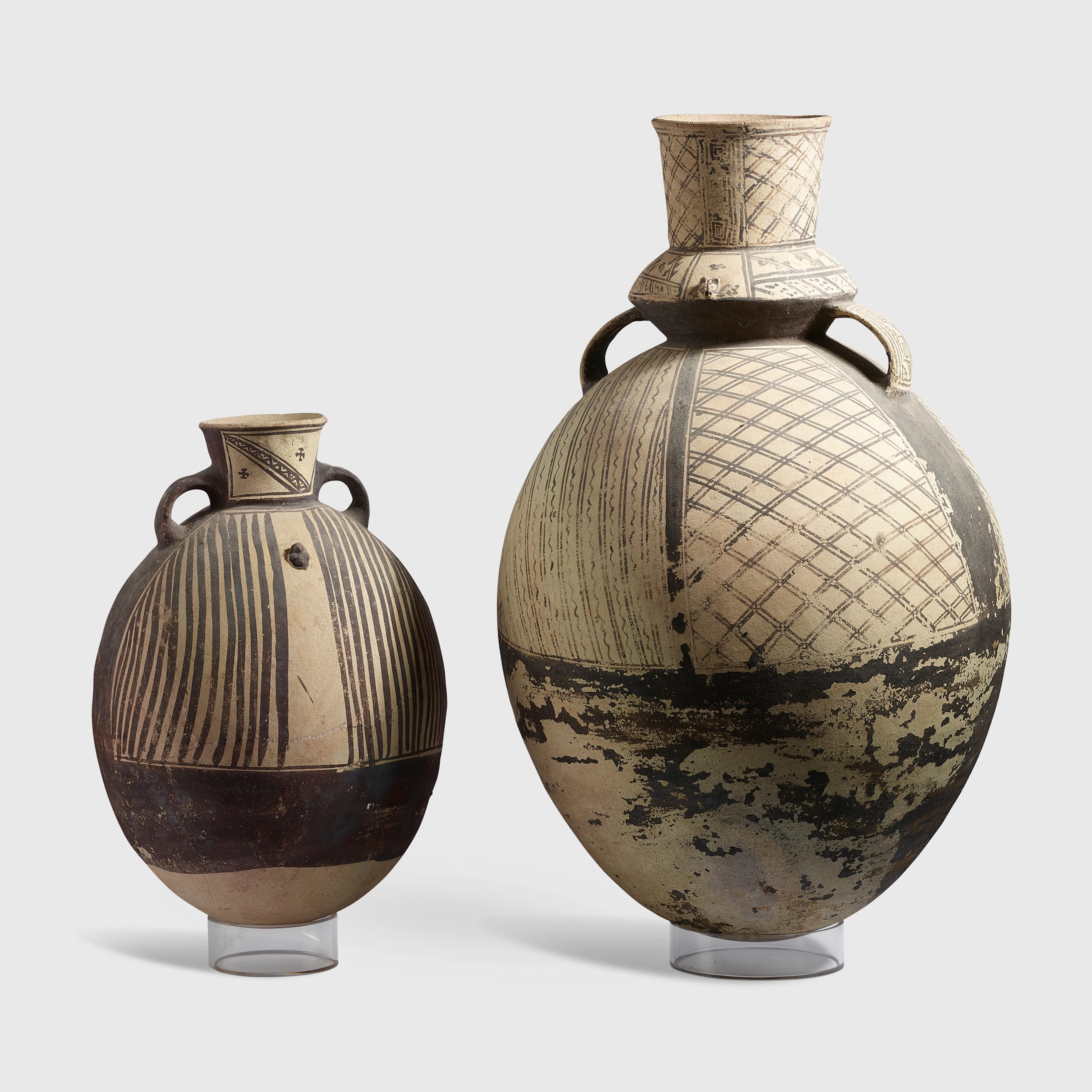 PAIR OF CHANCAY VASES