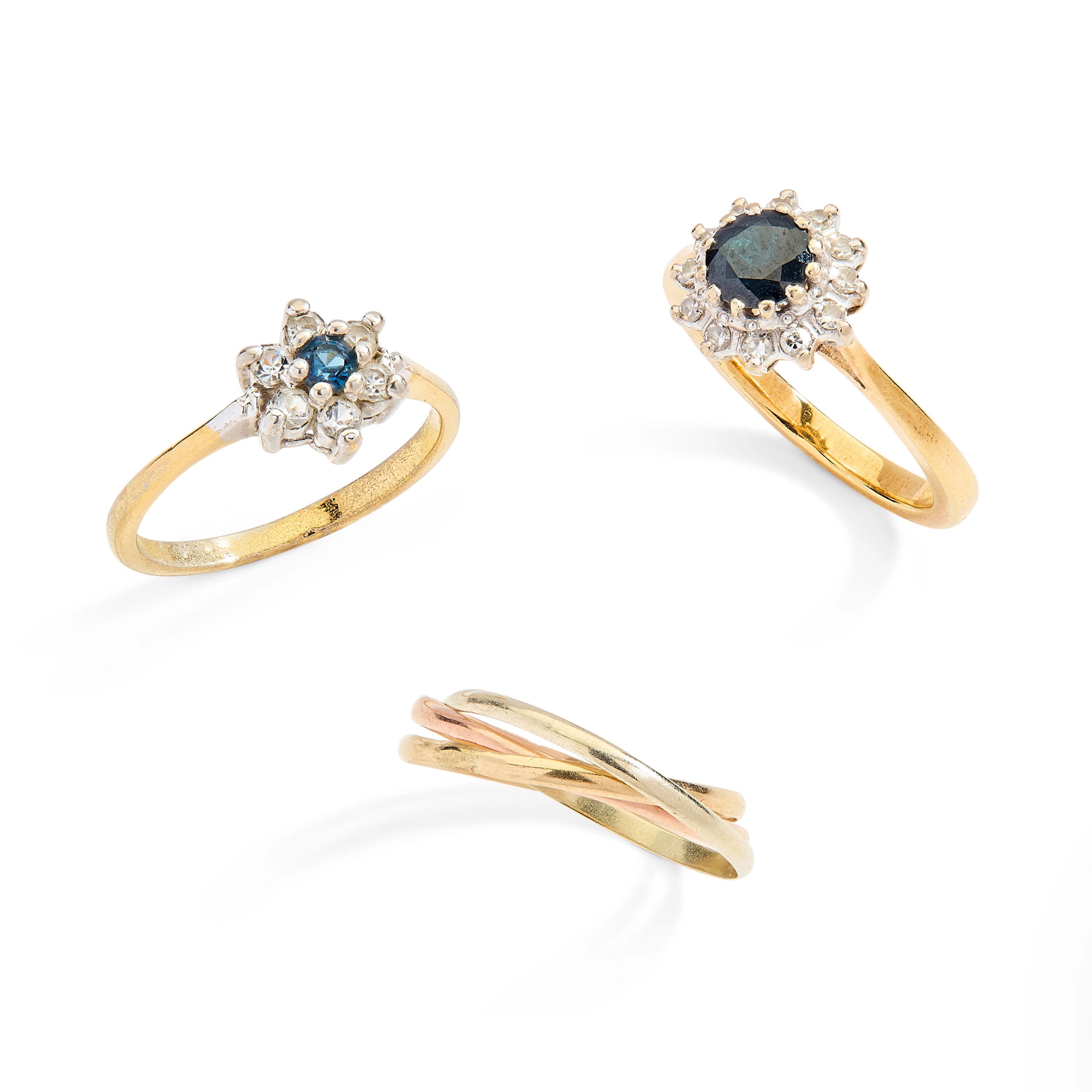 A trinity ring and two cluster rings