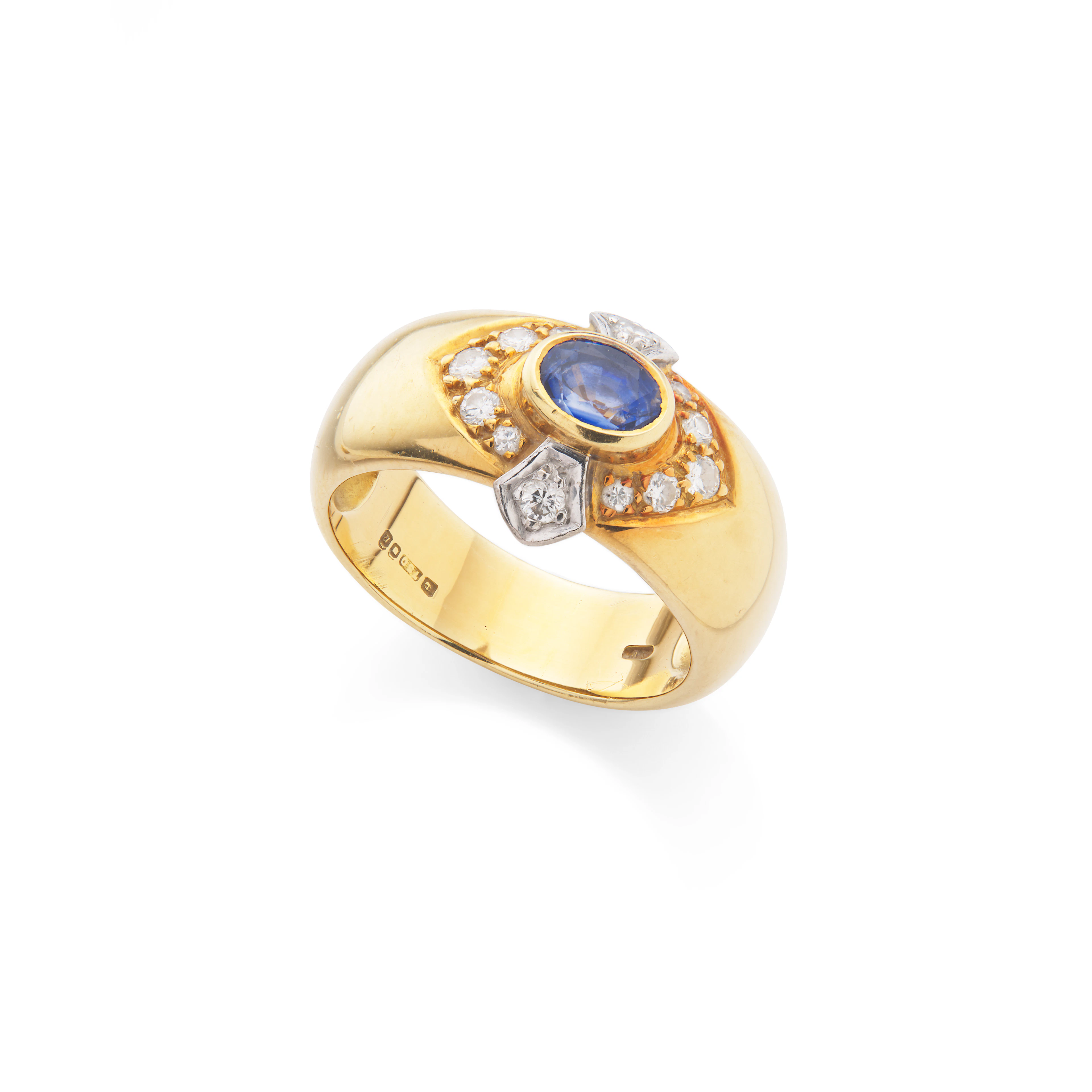 Stephen Webster: A gold, sapphire and diamond ring, 1994