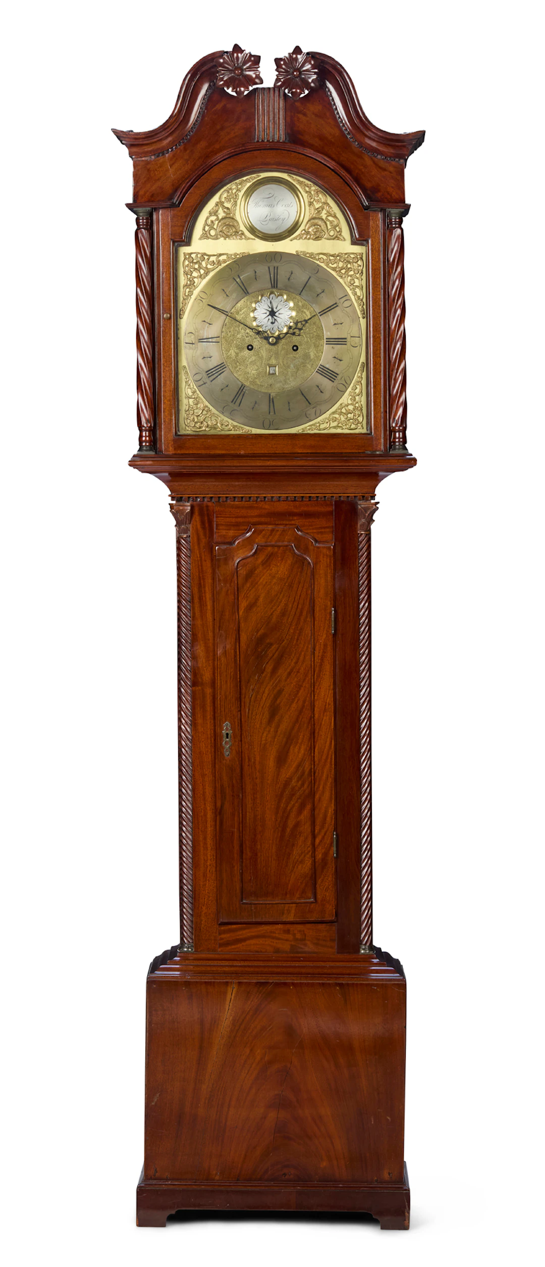 SCOTTISH GEORGE III MAHOGANY LONGCASE CLOCK, THOMAS COATS, PAISLEY