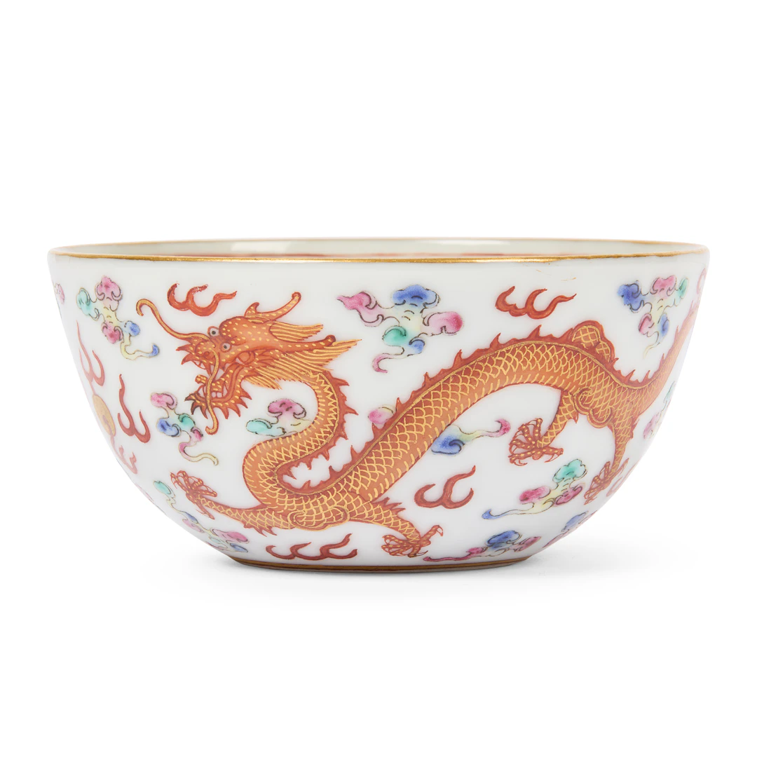 [DRINKING CULTURE] CHINESE FAMILLE ROSE 'DRAGON' CUP
