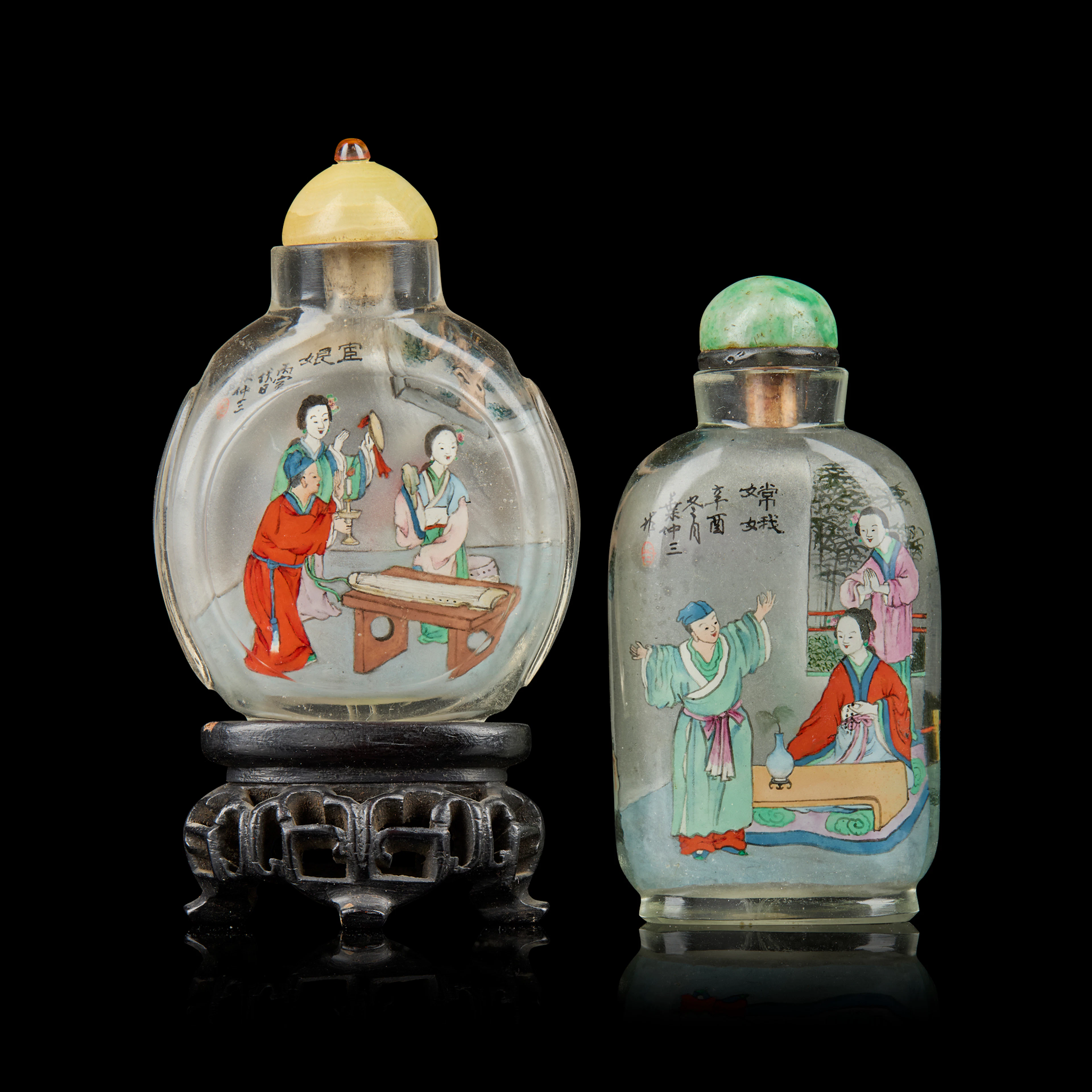 [PRIVATE ENGLISH COLLECTION] TWO CHINESE INSIDE-PAINTED 'STRANGE TALES