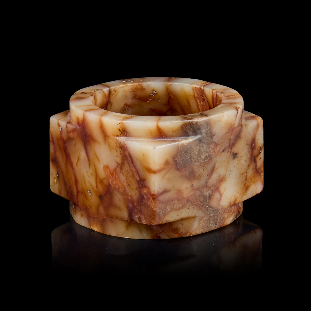 CHINESE MOTTLED JADE CONG