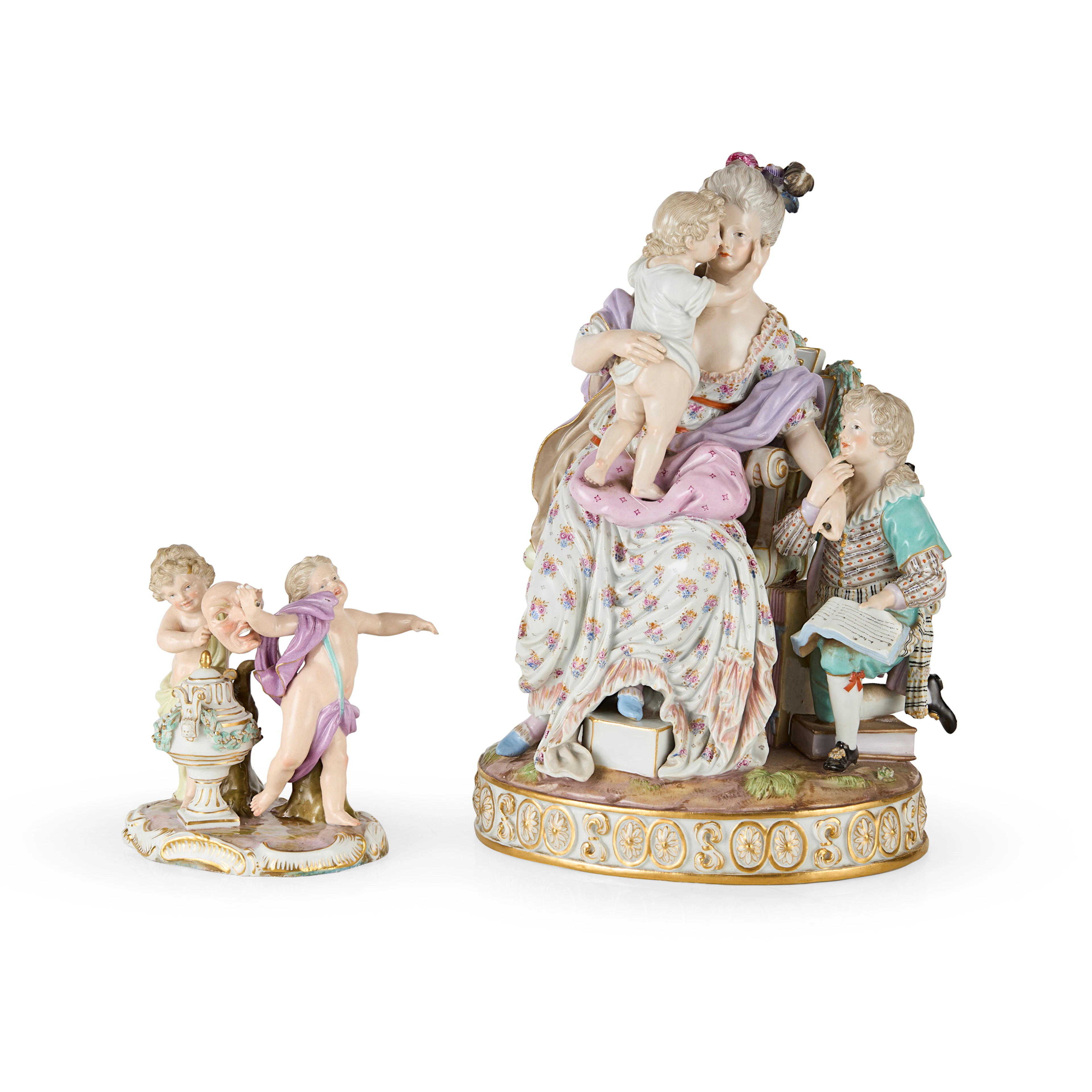 MEISSEN FIGURE GROUP OF 'THE GOOD MOTHER'