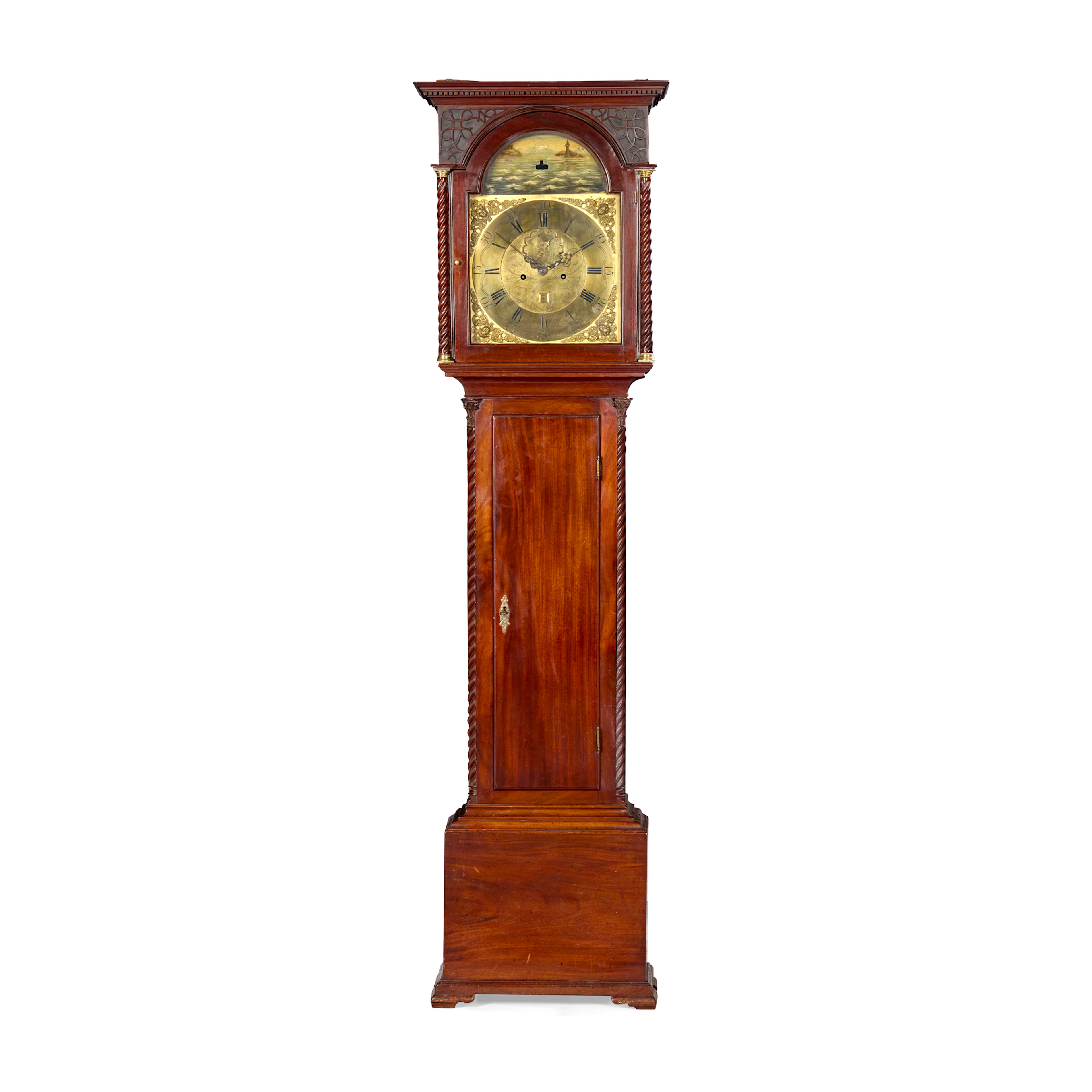 SCOTTISH GEORGE III MAHOGANY LONGCASE CLOCK, JOHN HAMILTON, GLASGOW