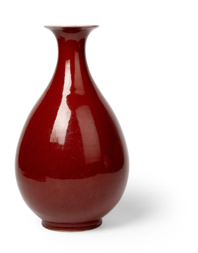 CHINESE RED-GLAZED VASE, YUHUCHUAN