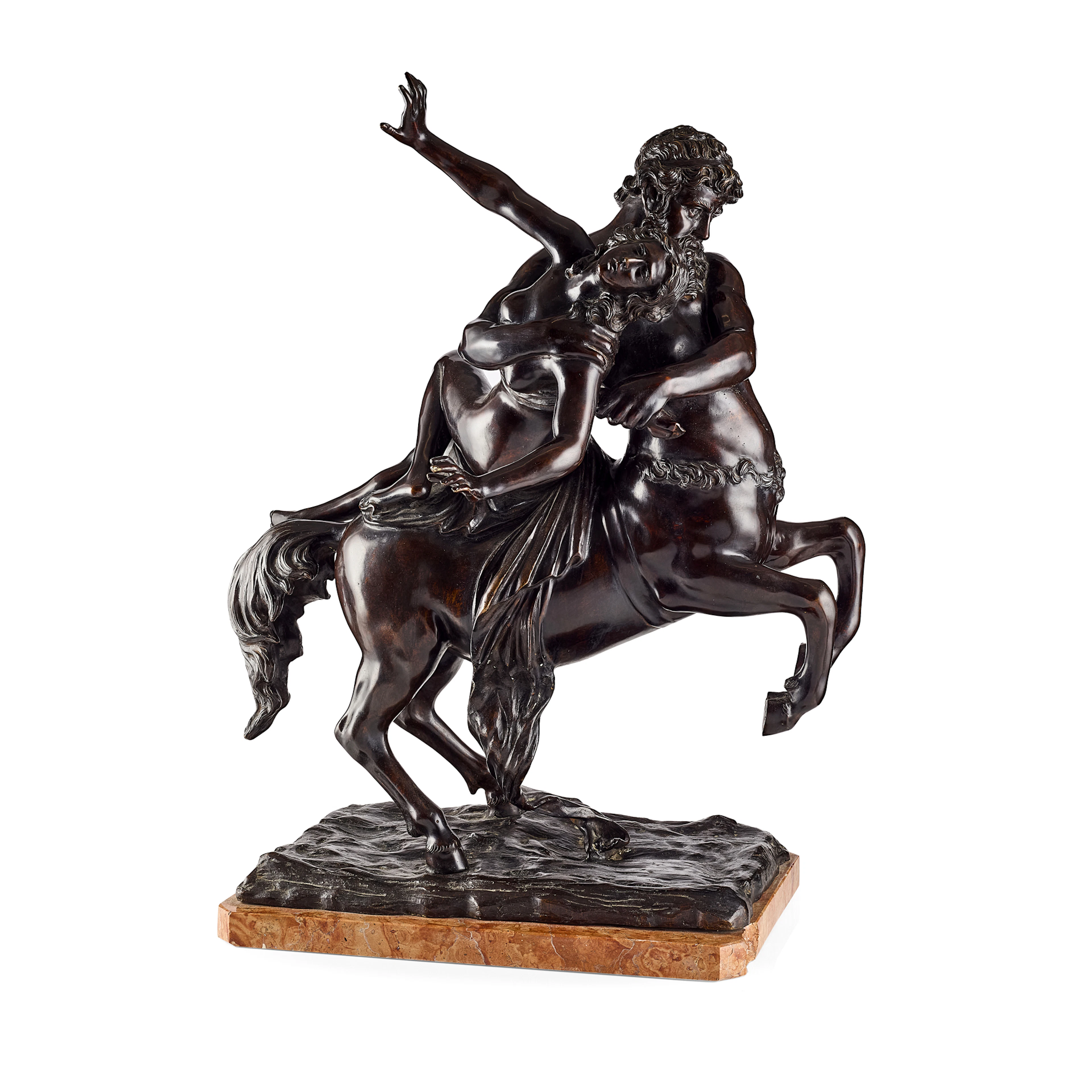 LARGE BRONZE FIGURE OF NESSUS AND DEIANEIRA, AFTER GIAMBOLOGNA
