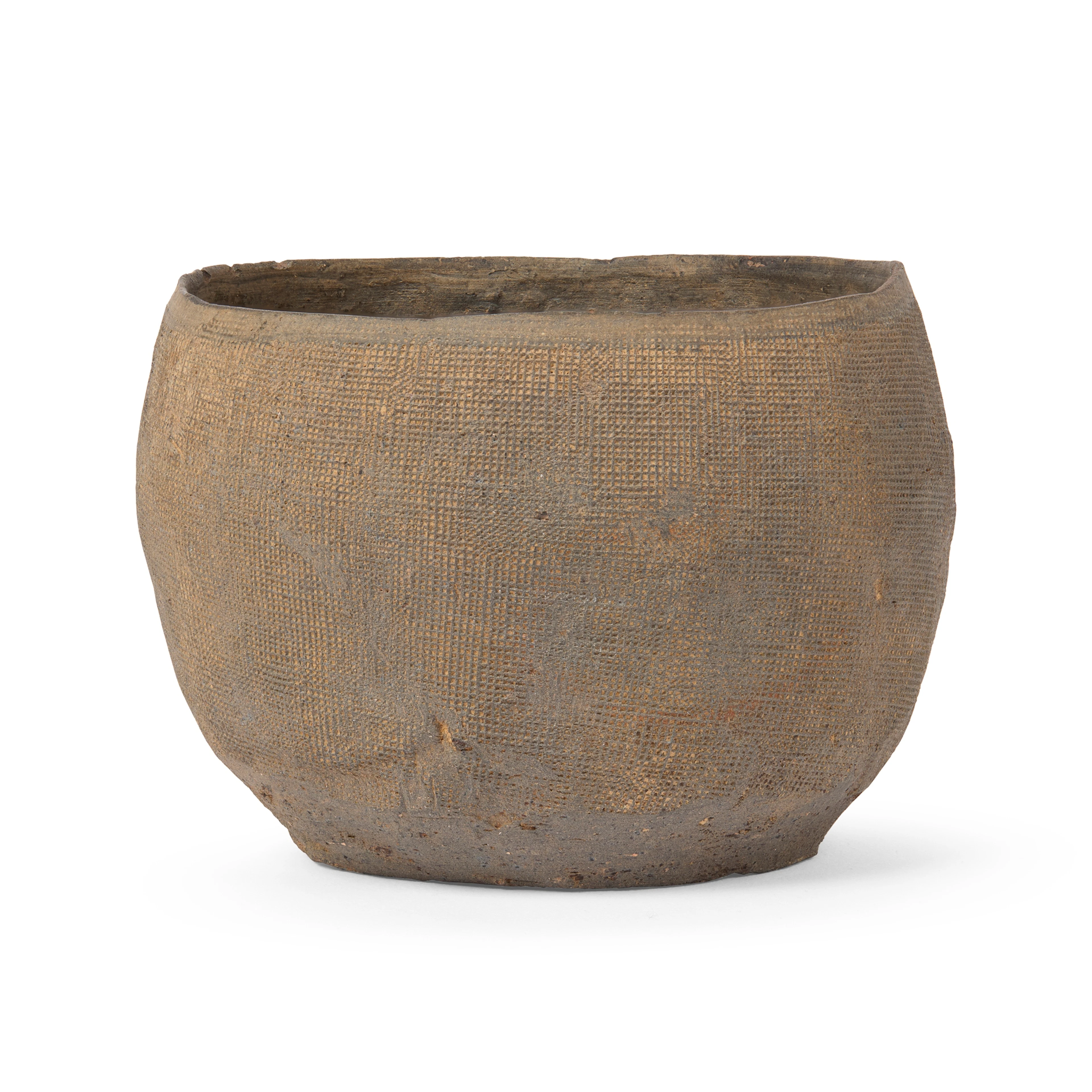 [DRINKING CULTURE] CHINESE FABRIC-IMPRESSED POTTERY CUP