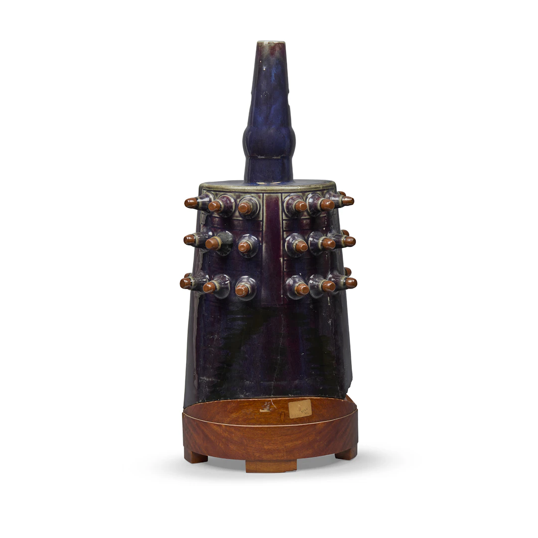 [PRIVATE COLLECTION, LONDON] CHINESE ARCHAISTIC FLAMBÉ-GLAZED BELL, YONGZHONG