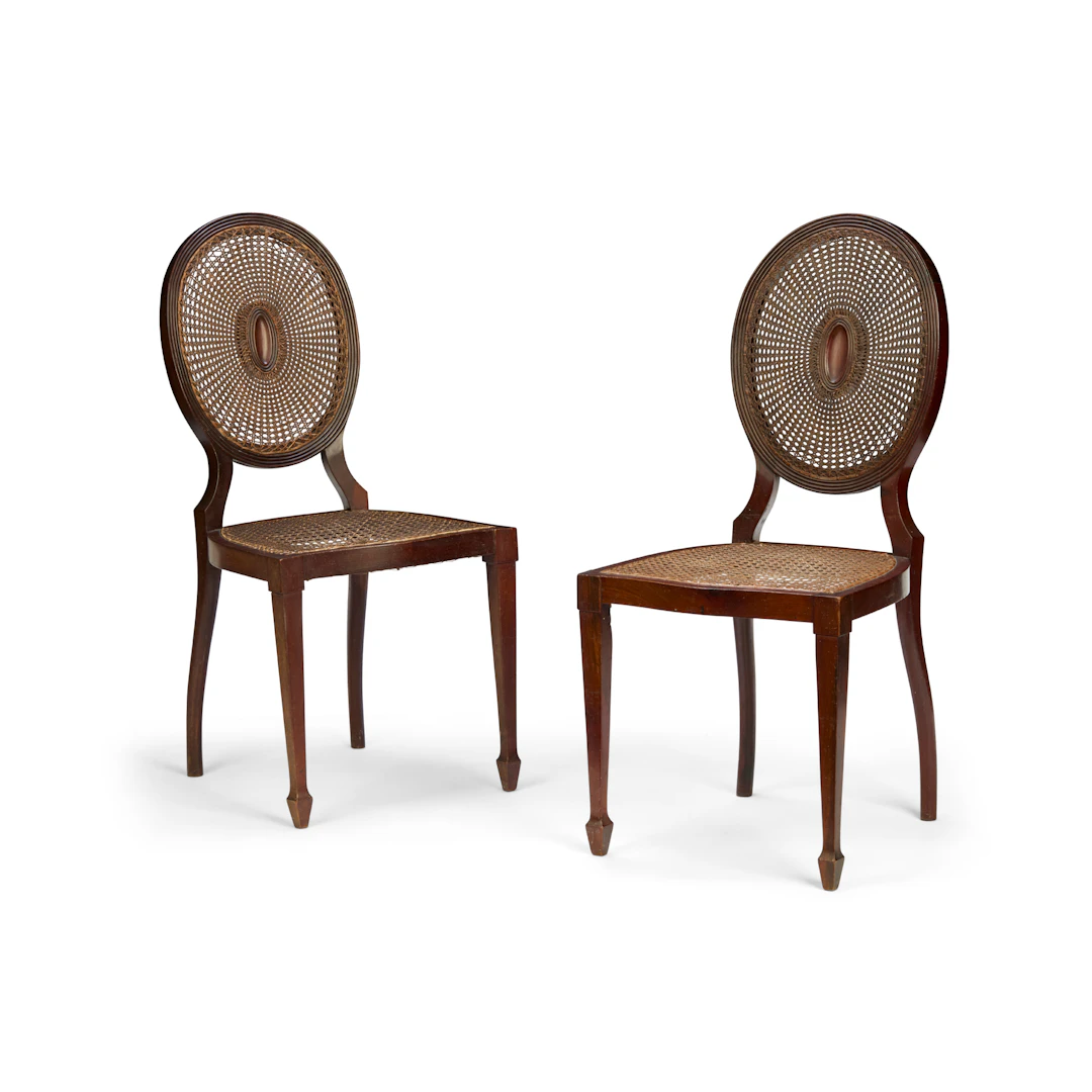 PAIR OF GEORGIAN STYLE MAHOGANY SIDE CHAIRS