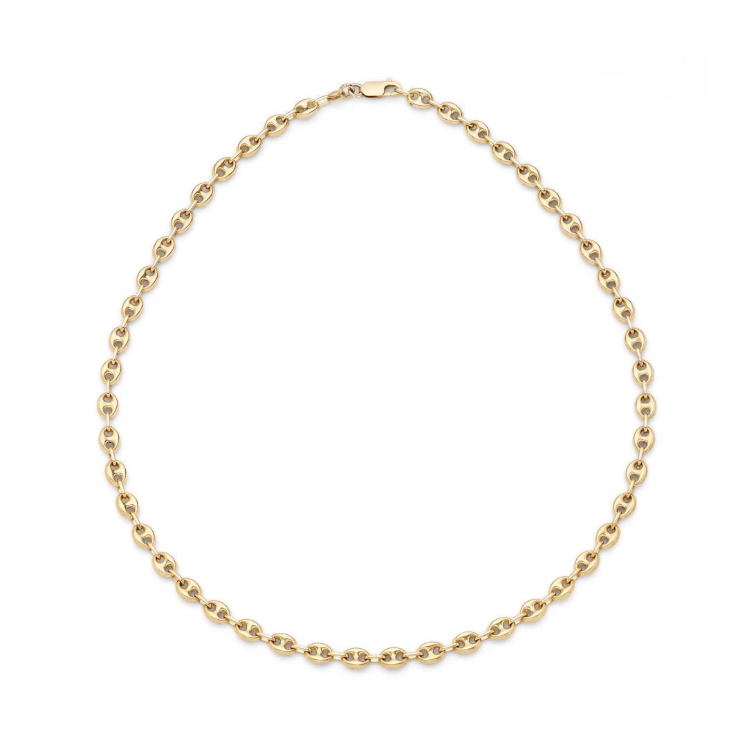 A gold anchor-link necklace, 1989