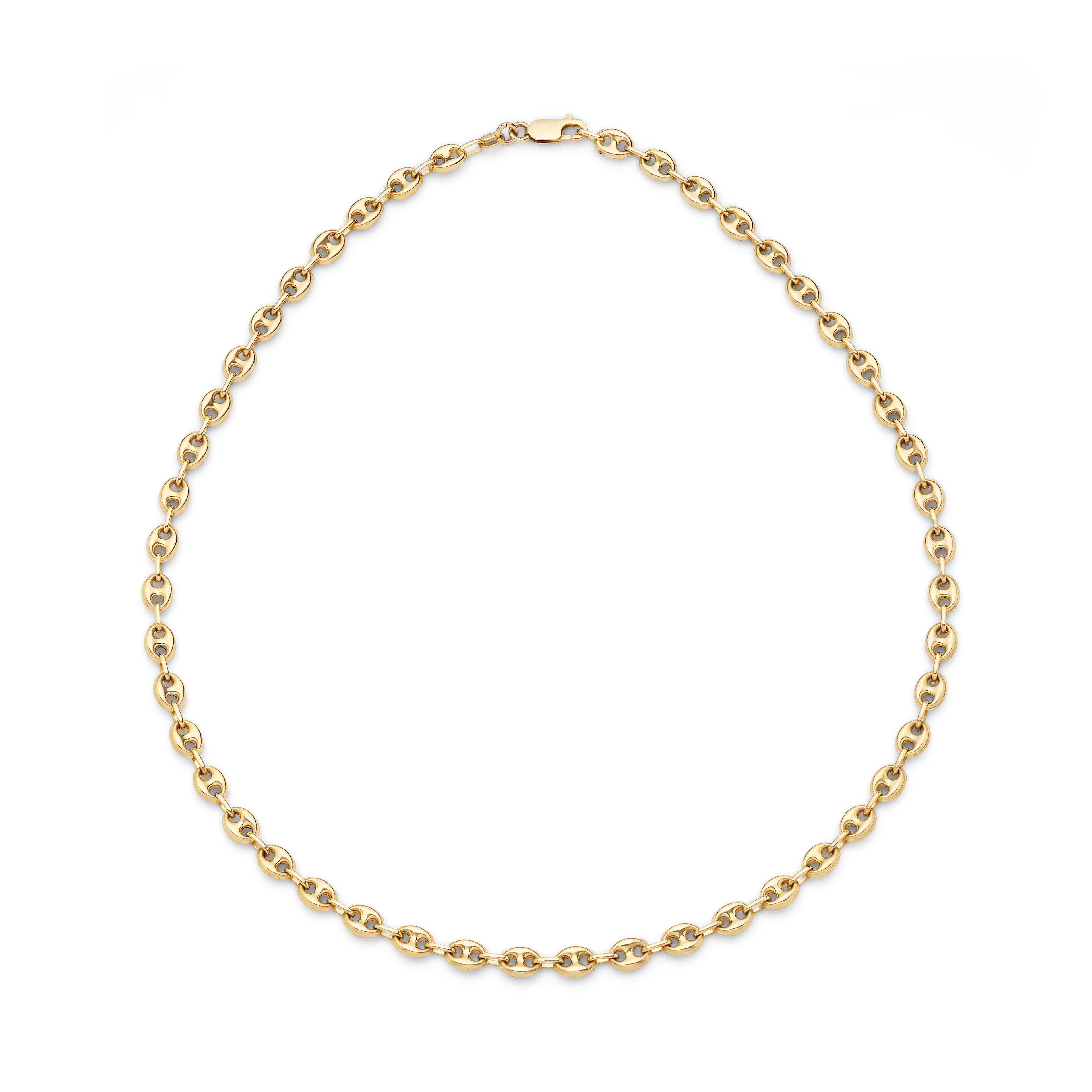 A gold anchor-link necklace, 1989