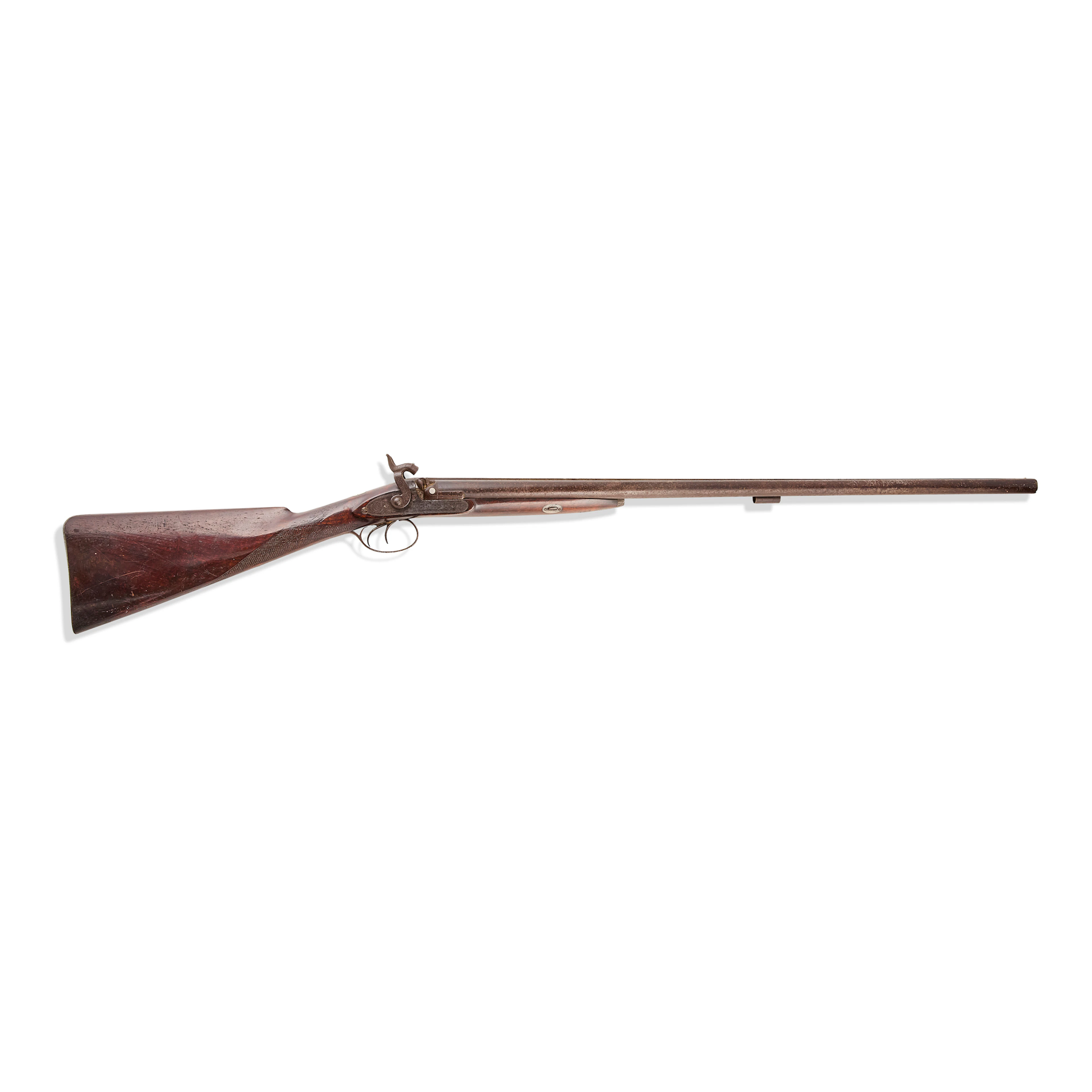 ENGLISH DOUBLE BARREL PERCUSSION SPORTING HAMMERGUN, RICHARD JEFFREY, FARNHAM