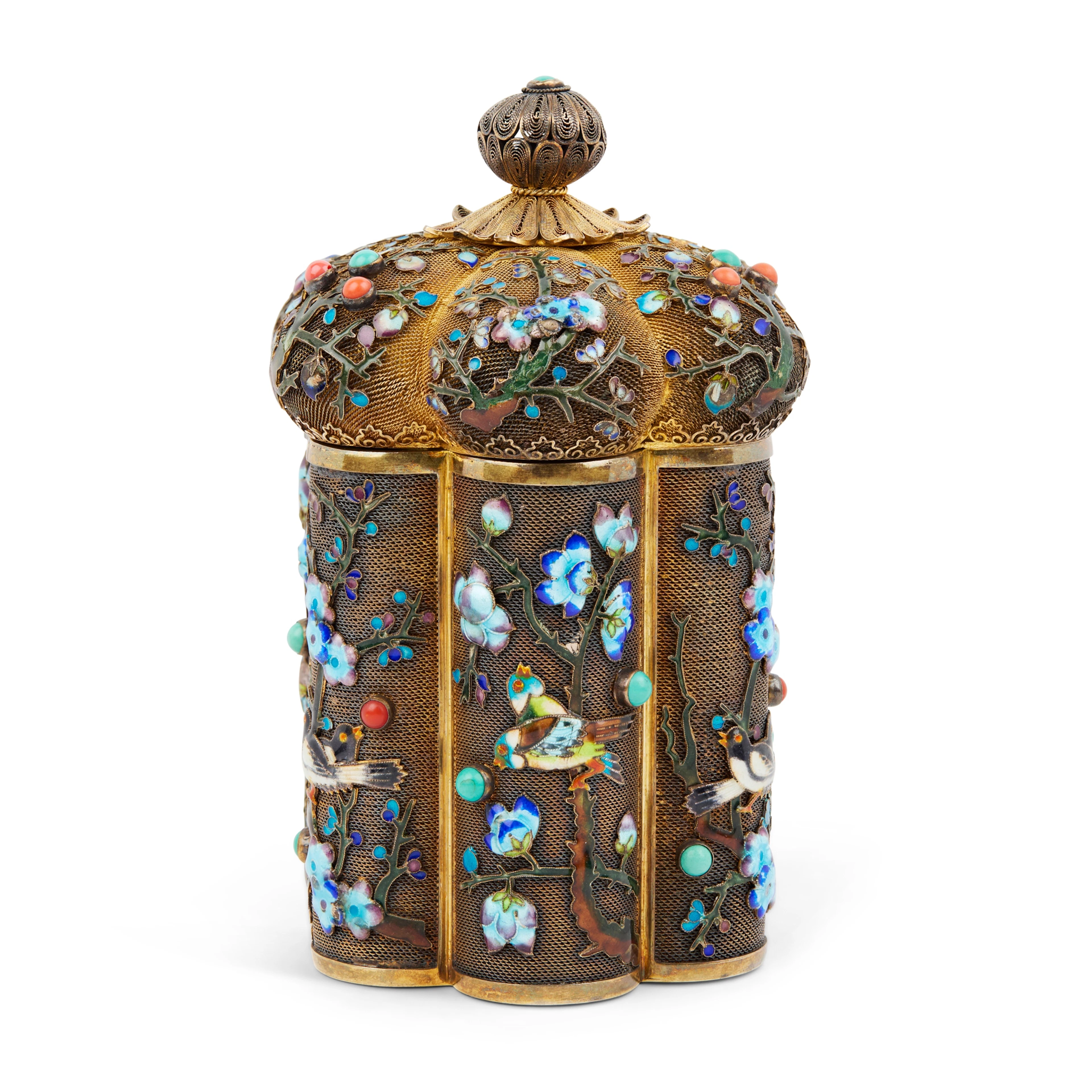 [PRIVATE SCOTTISH COLLECTION, PERTHSHIRE] CHINESE GILT-SILVER, CLOISONNÉ