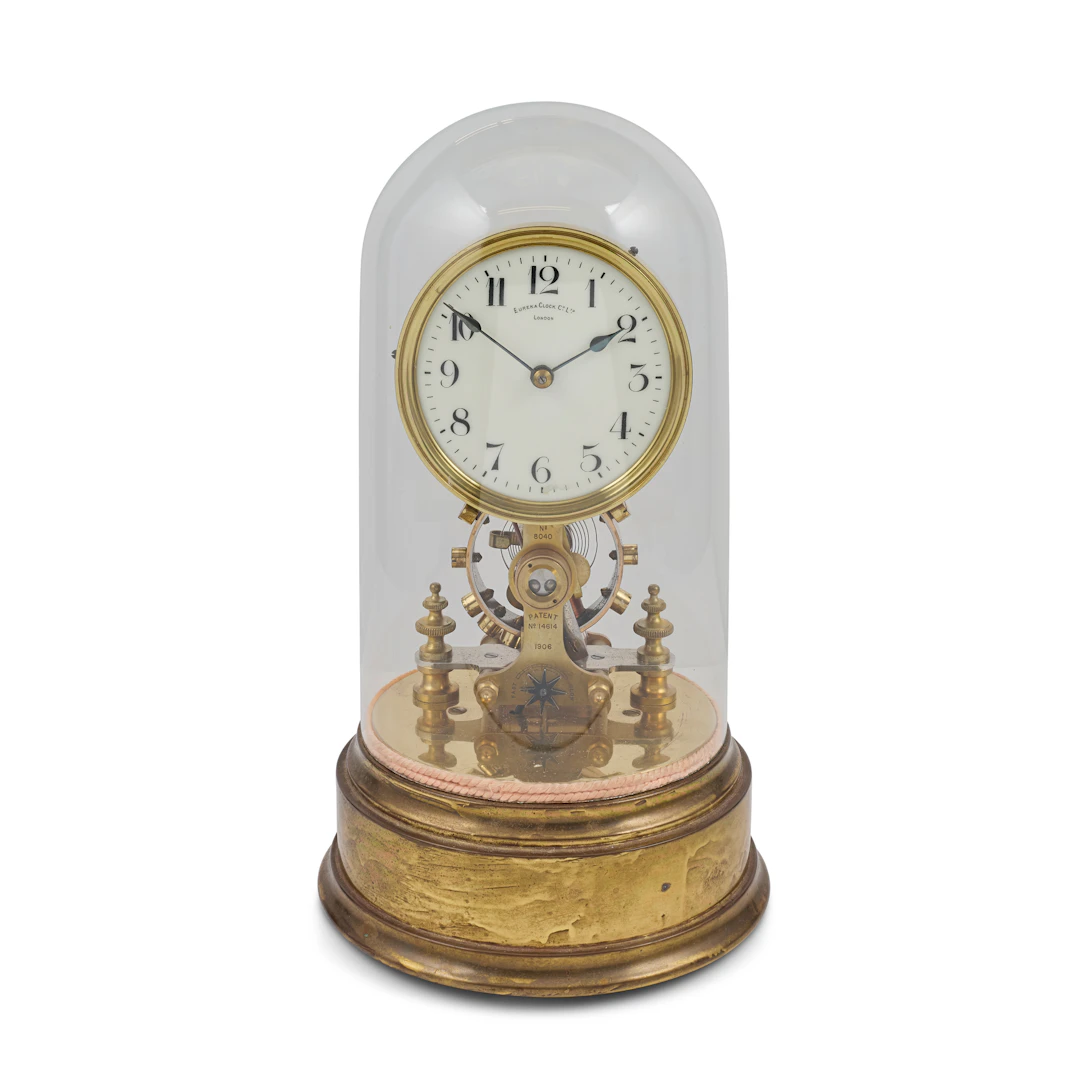 BRASS ELECTRIC CLOCK, EUREKA CLOCK CO LTD, LONDON, NO.8040
