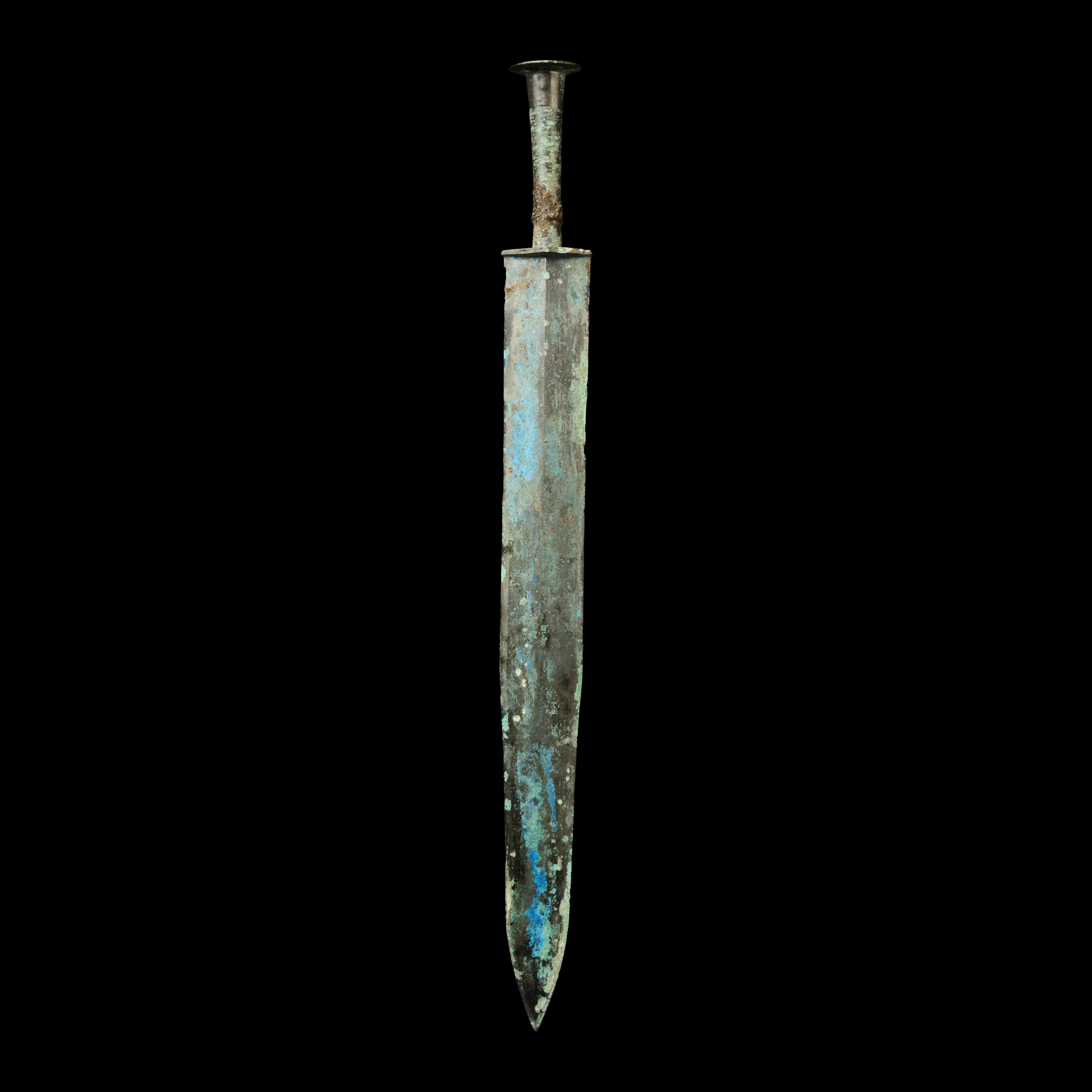 [COLLECTION OF PATRICK DAVID BIRDS] CHINESE BRONZE BROAD-BLADE SWORD