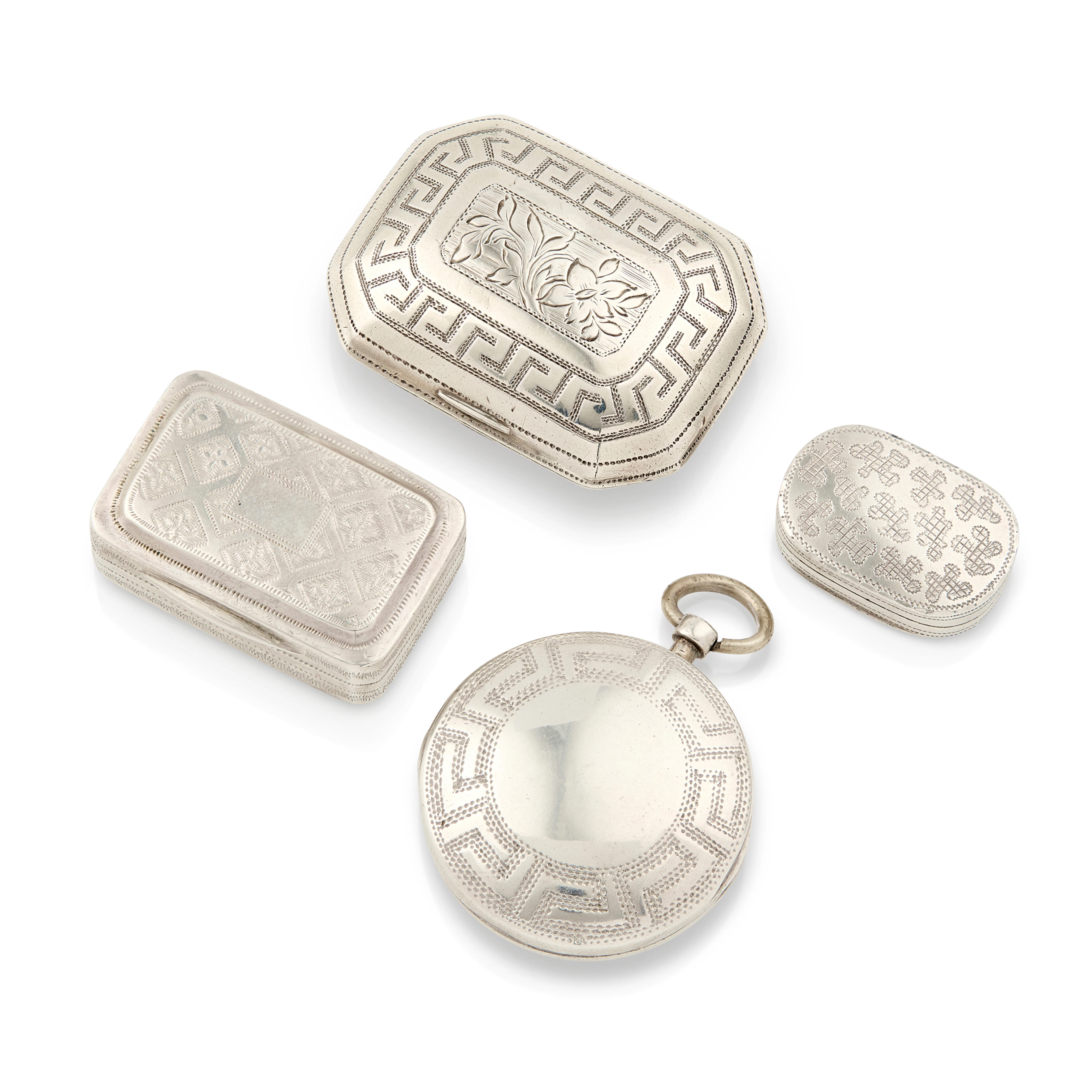 A COLLECTION OF FOUR GEORGE III VINAIGRETTES
