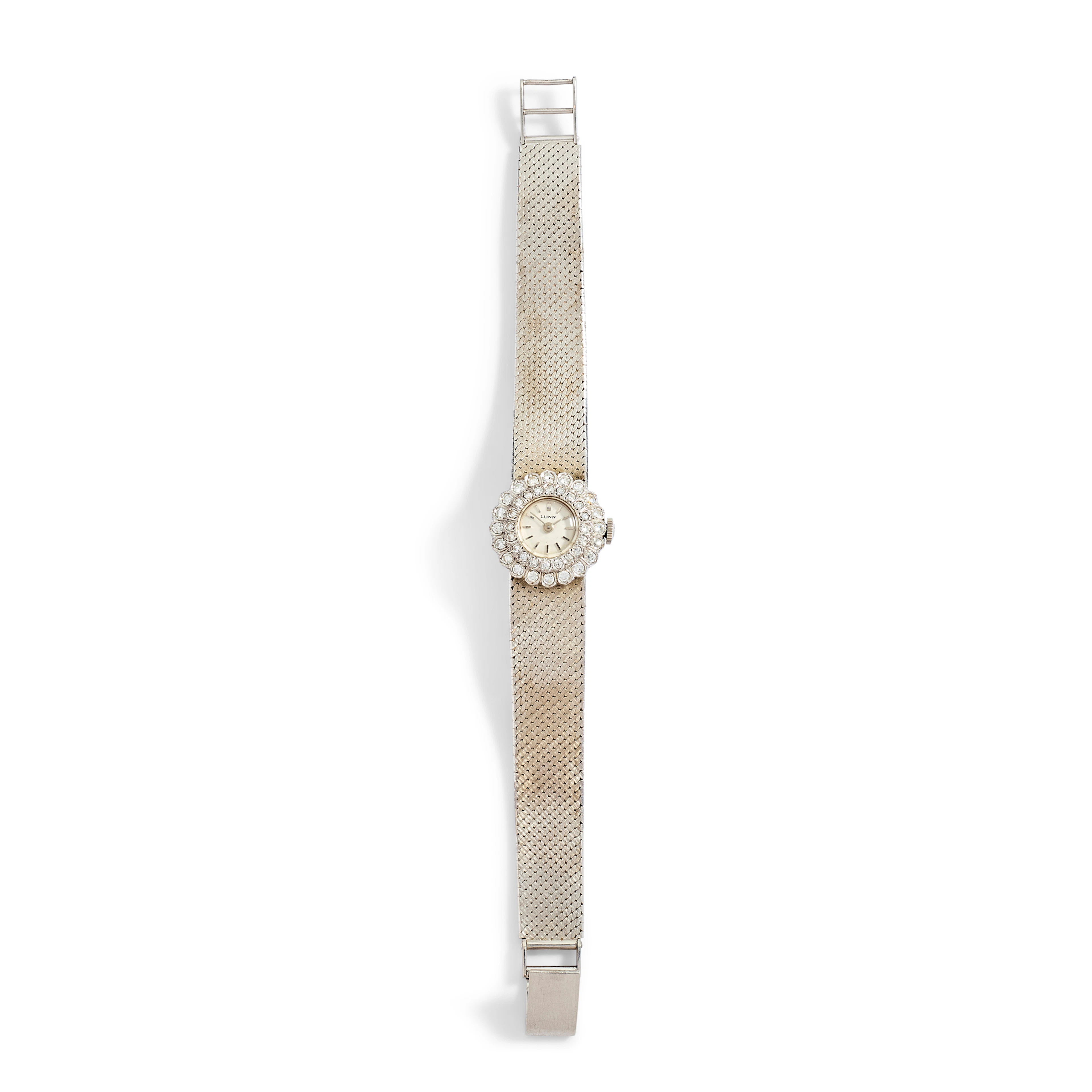Lunn: An 18ct gold diamond cocktail watch