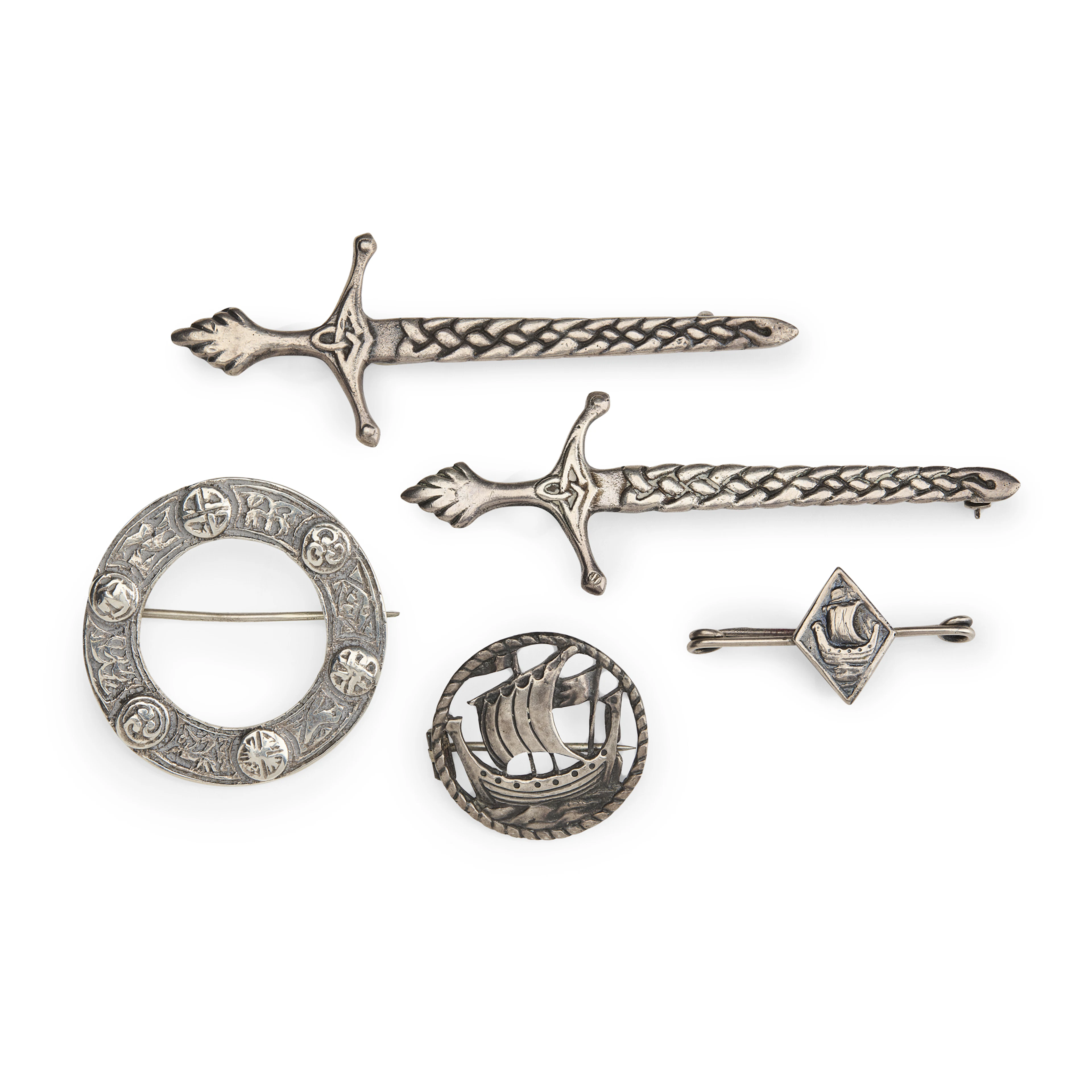 IONA - A PAIR OF MATCHED SCOTTISH PROVINCIAL KILT PINS