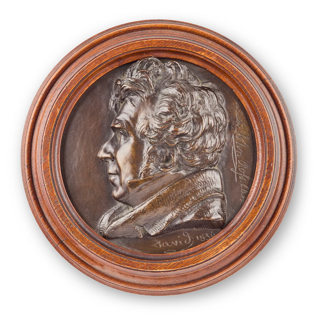 BRONZE PORTRAIT RELIEF OF CAPTAIN SIR JOHN ROSS (SCOTTISH 1777-1856)