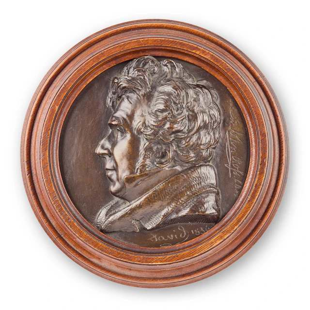 BRONZE PORTRAIT RELIEF OF CAPTAIN SIR JOHN ROSS (SCOTTISH 1777-1856)